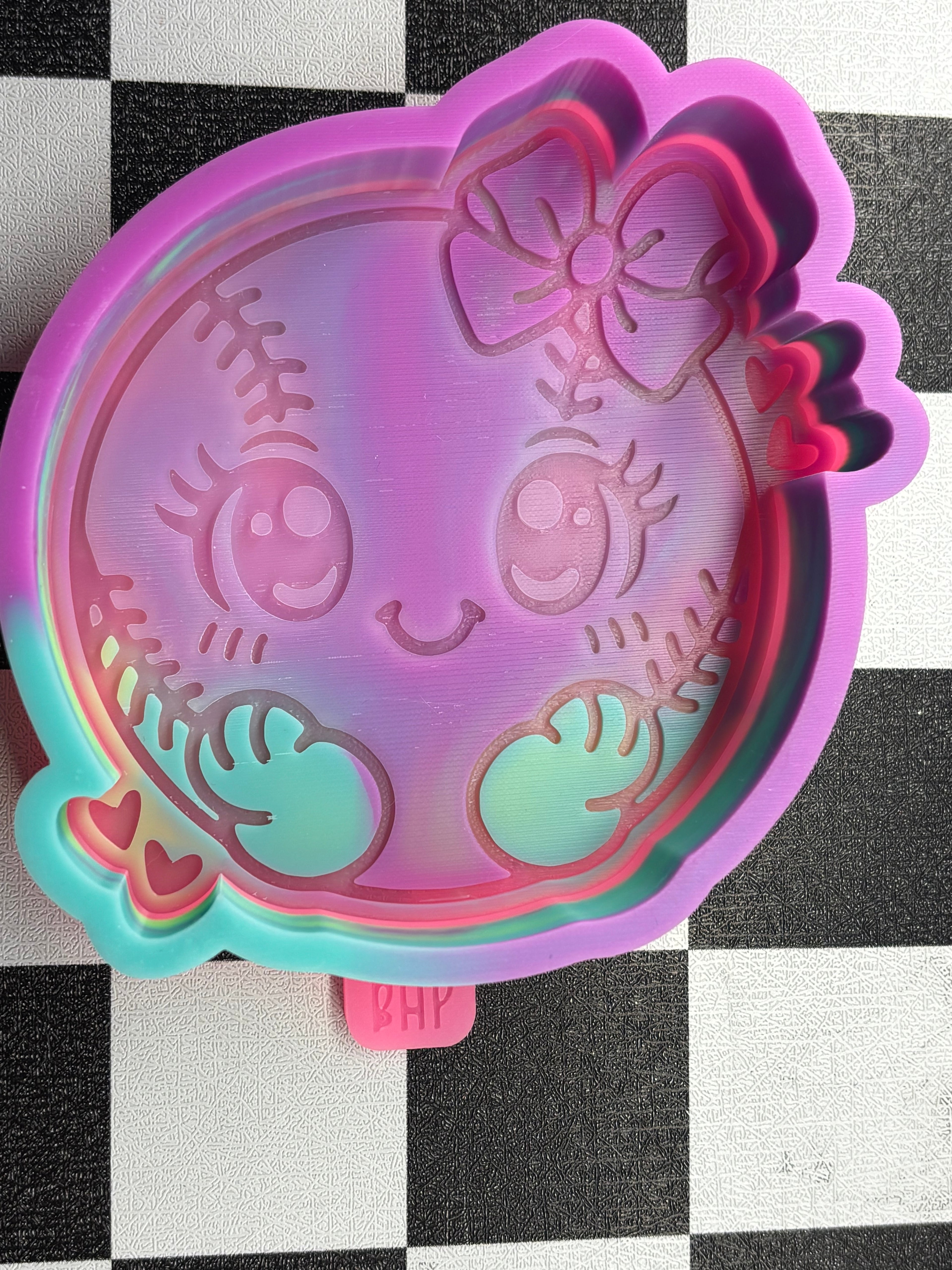 Custom smiley baseball/softball freshie mold