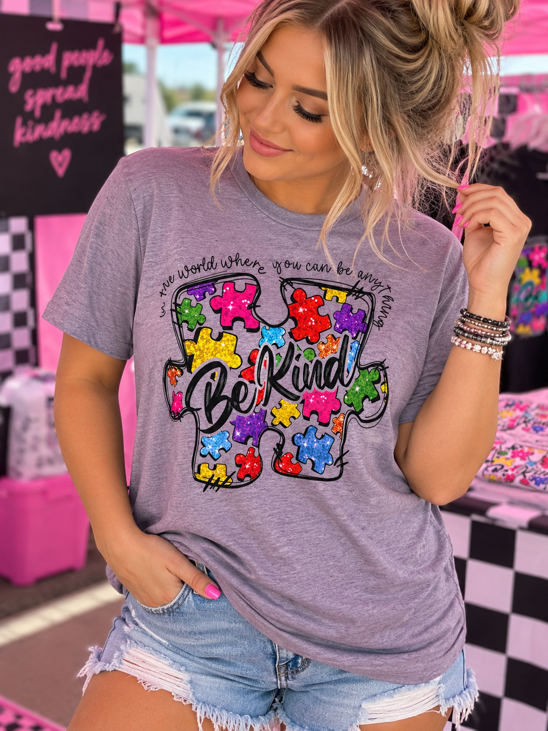 Be Kind Puzzle Piece Tee!