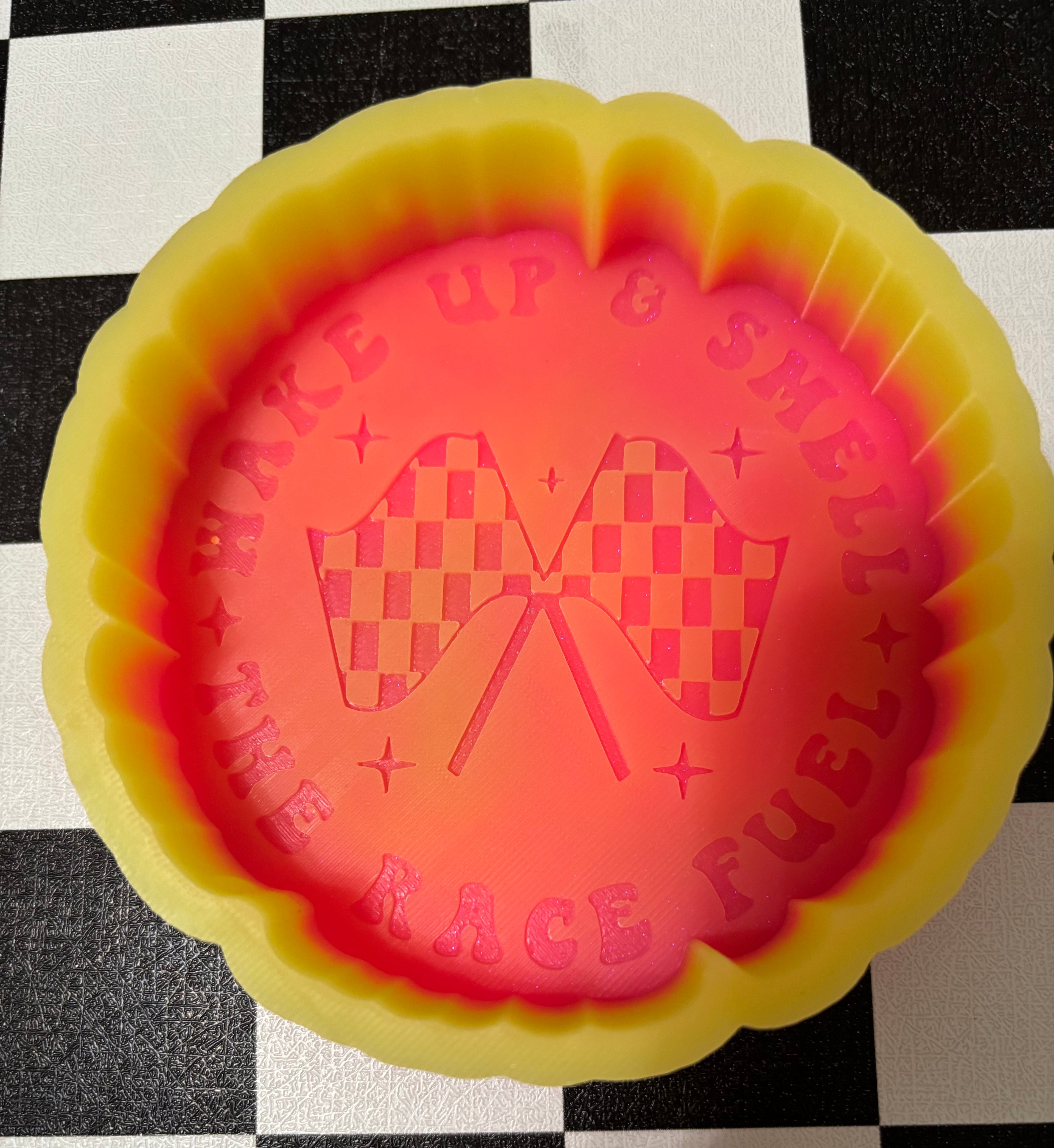 Custom Wake up & Smell Race Fuel Freshie Mold