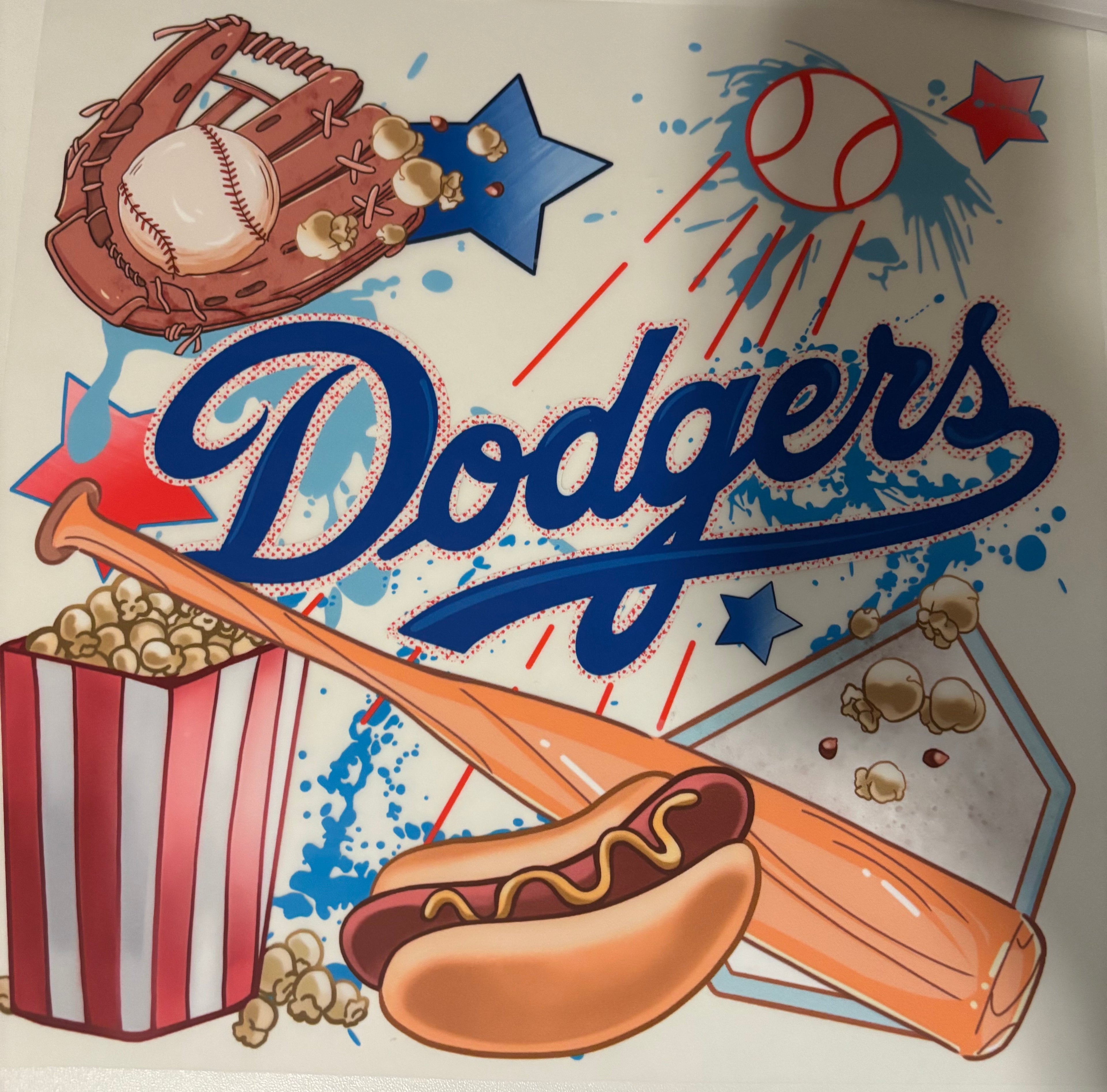 popcorn Dodgers Tee Design