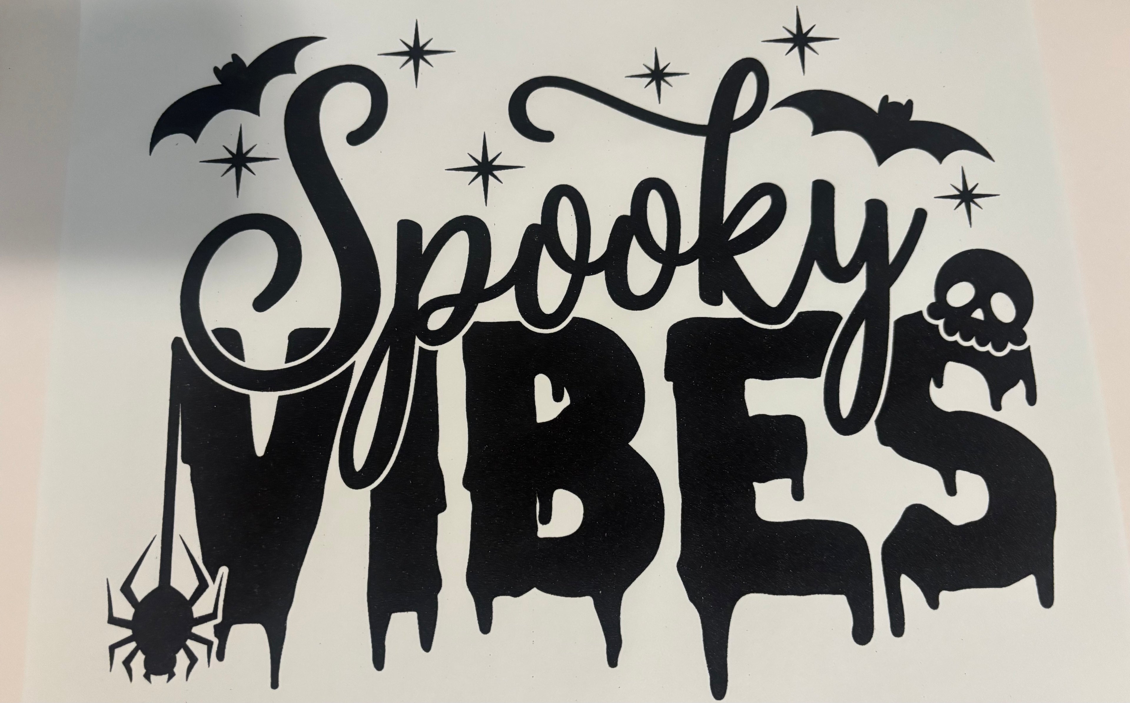 Spooky vibe drip tee design