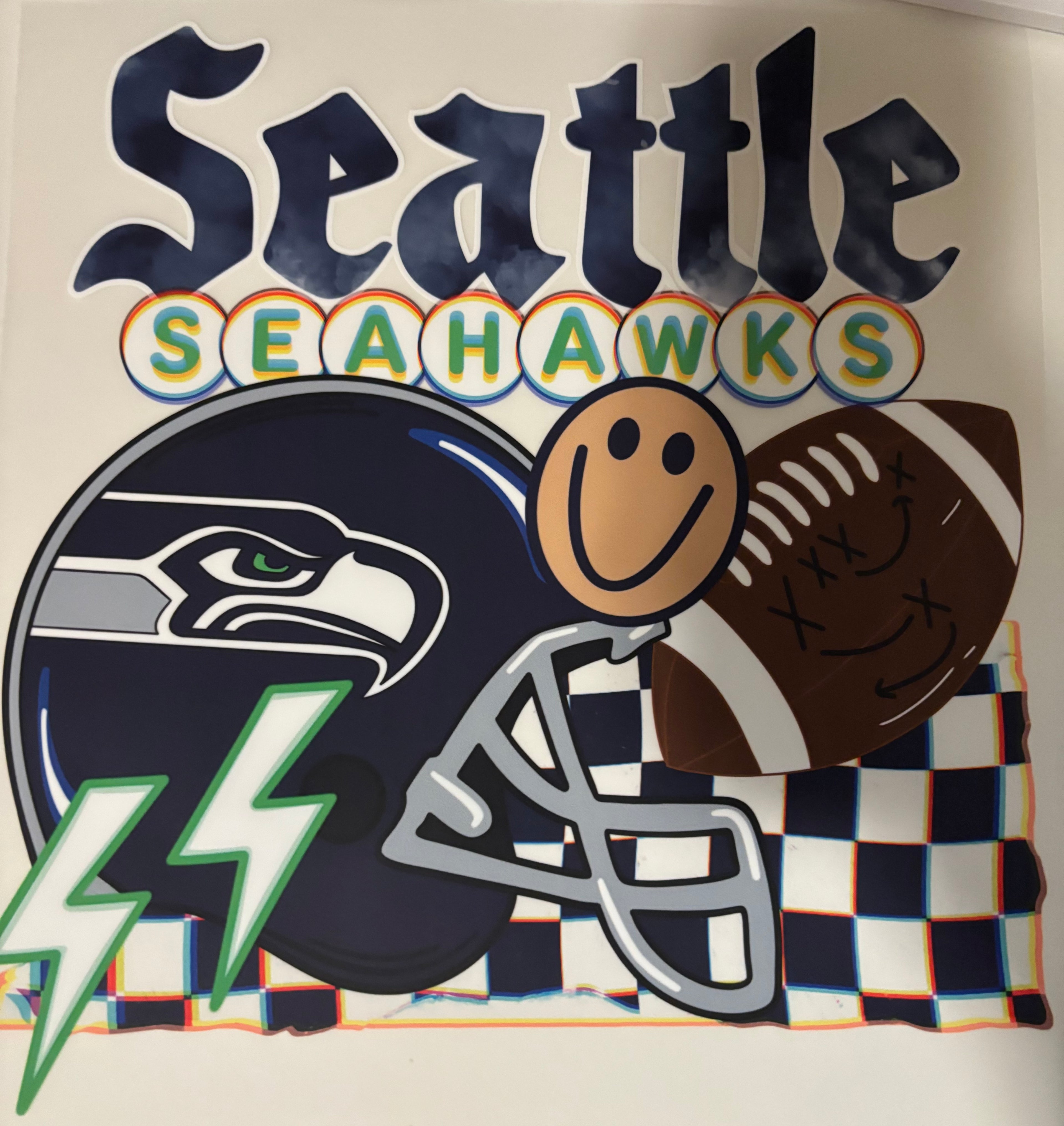 Smiley Seahawks Tee Design