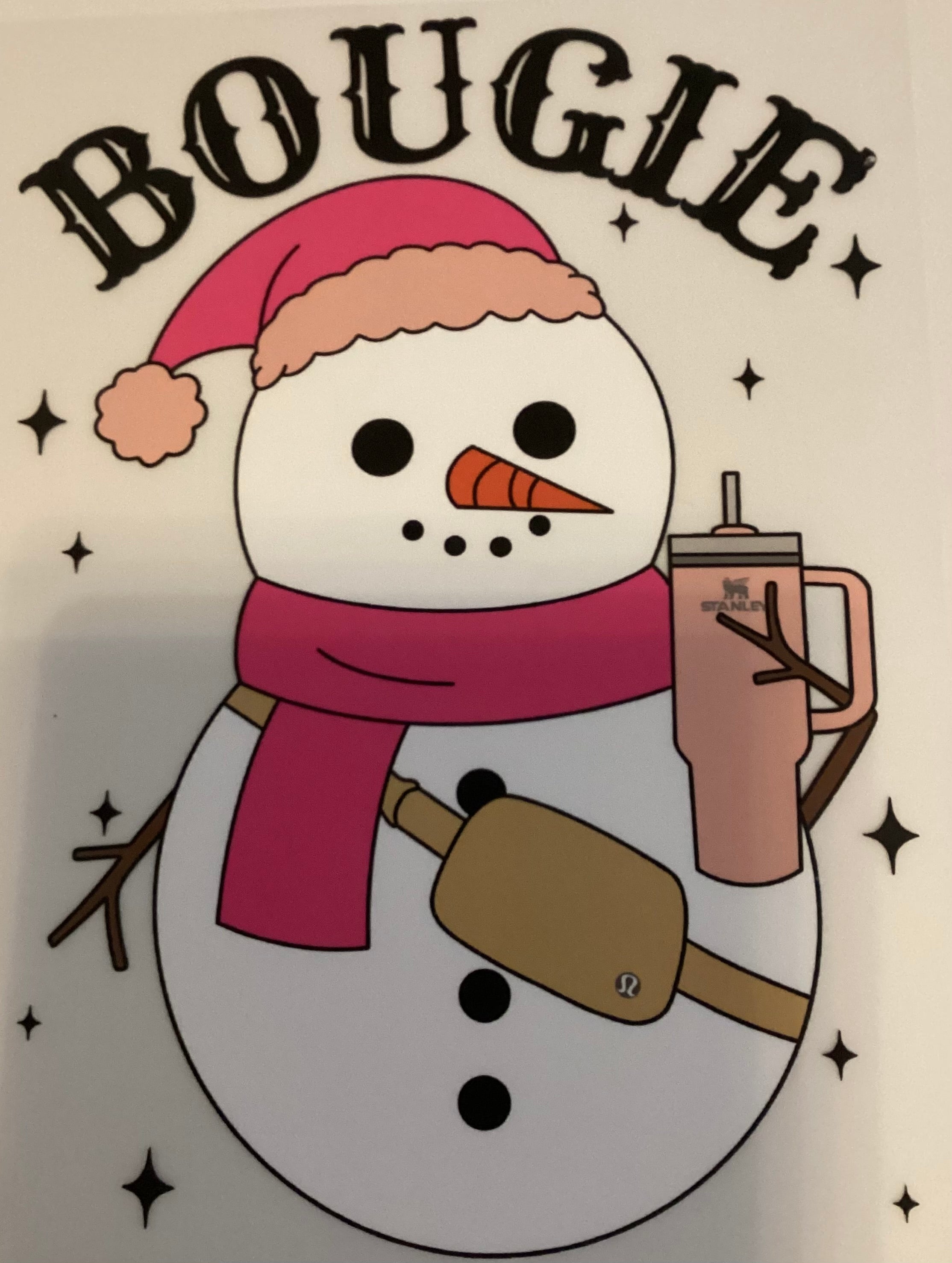 Boujie pink snowman