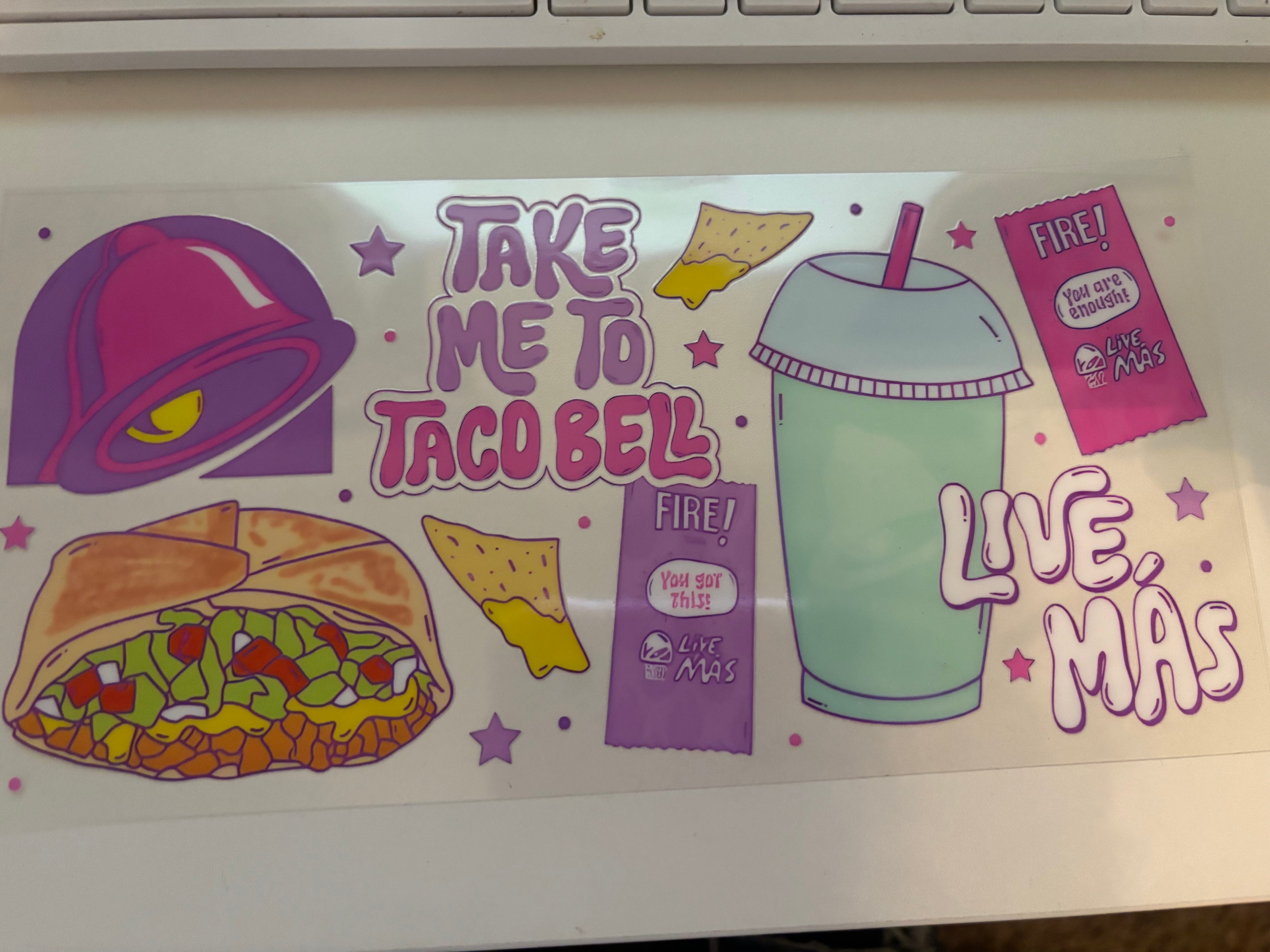 Taco Bell 16 oz cup wrap