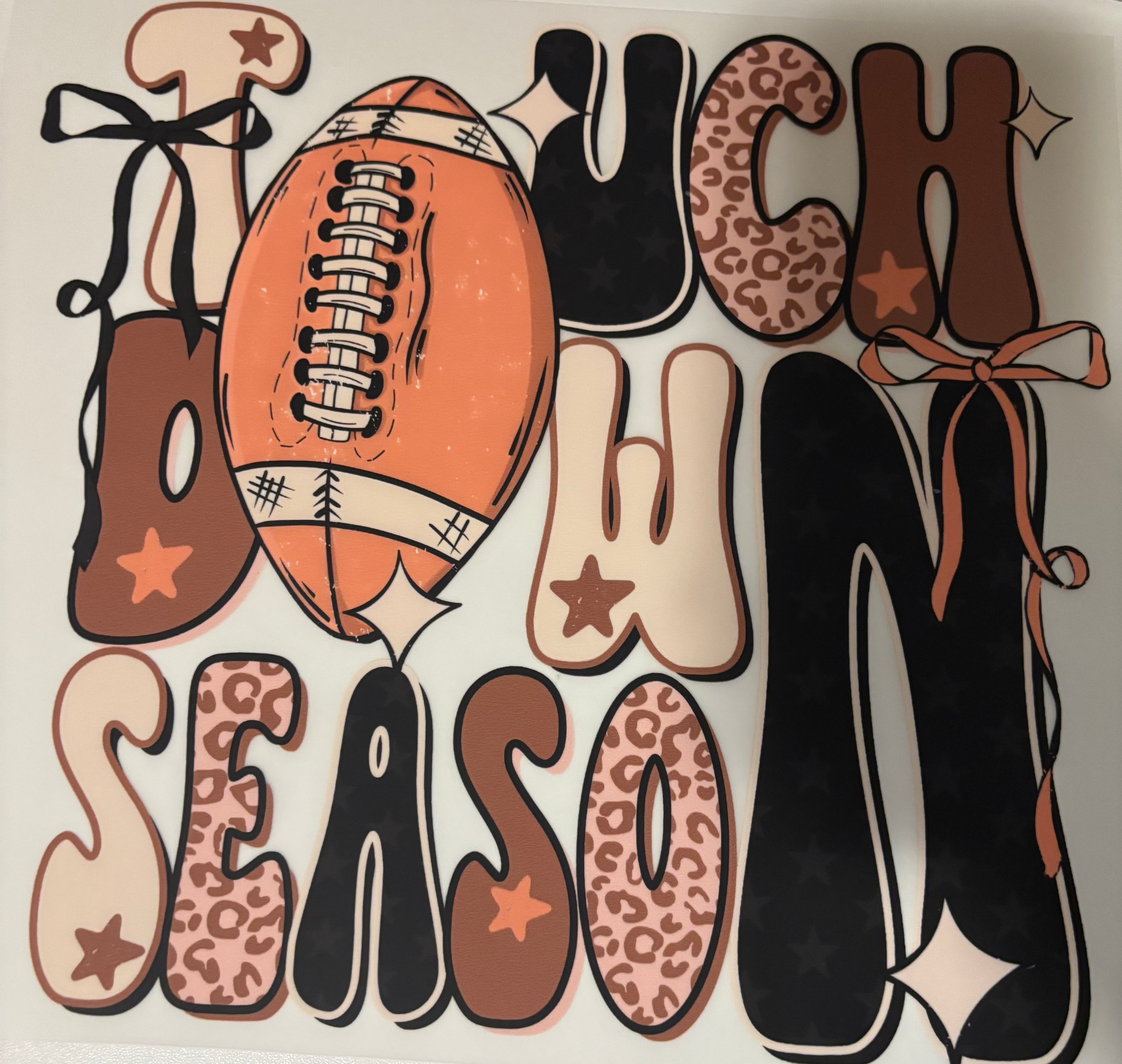 Orange Bow Touch Down Tee Design