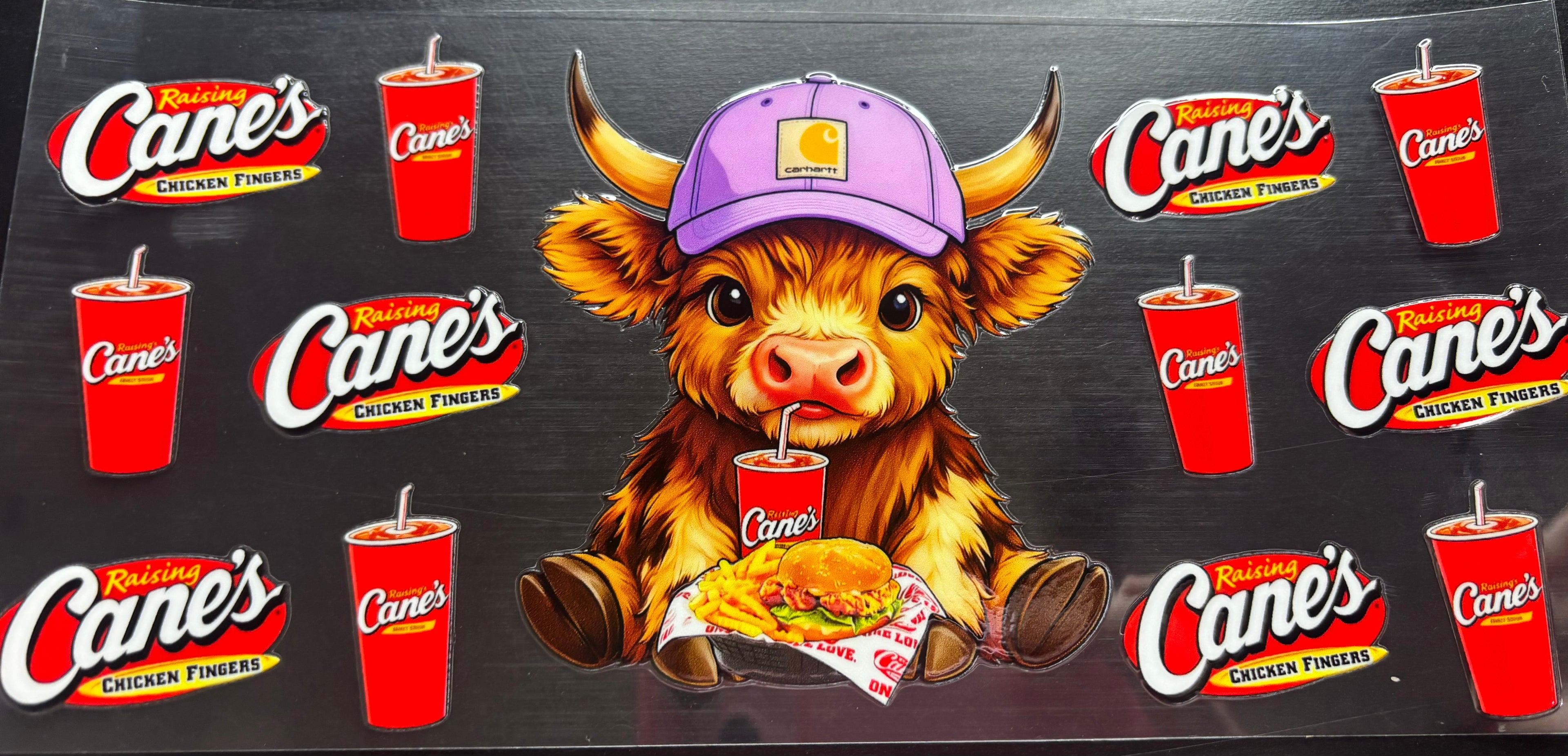 16oz Canes Cow Cup Wrap