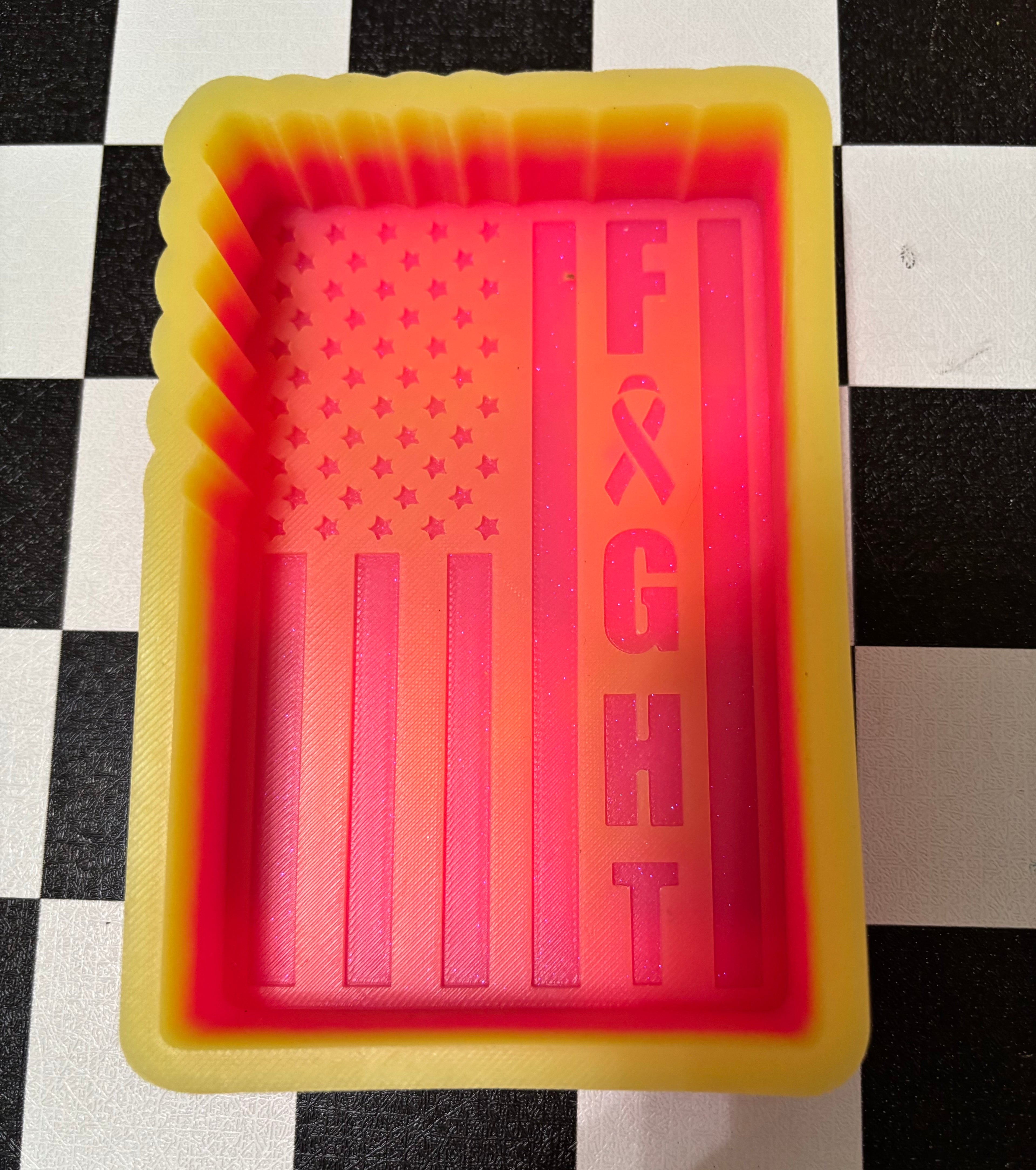 Custom Fight Awareness Ribbon Flag Freshie Mold