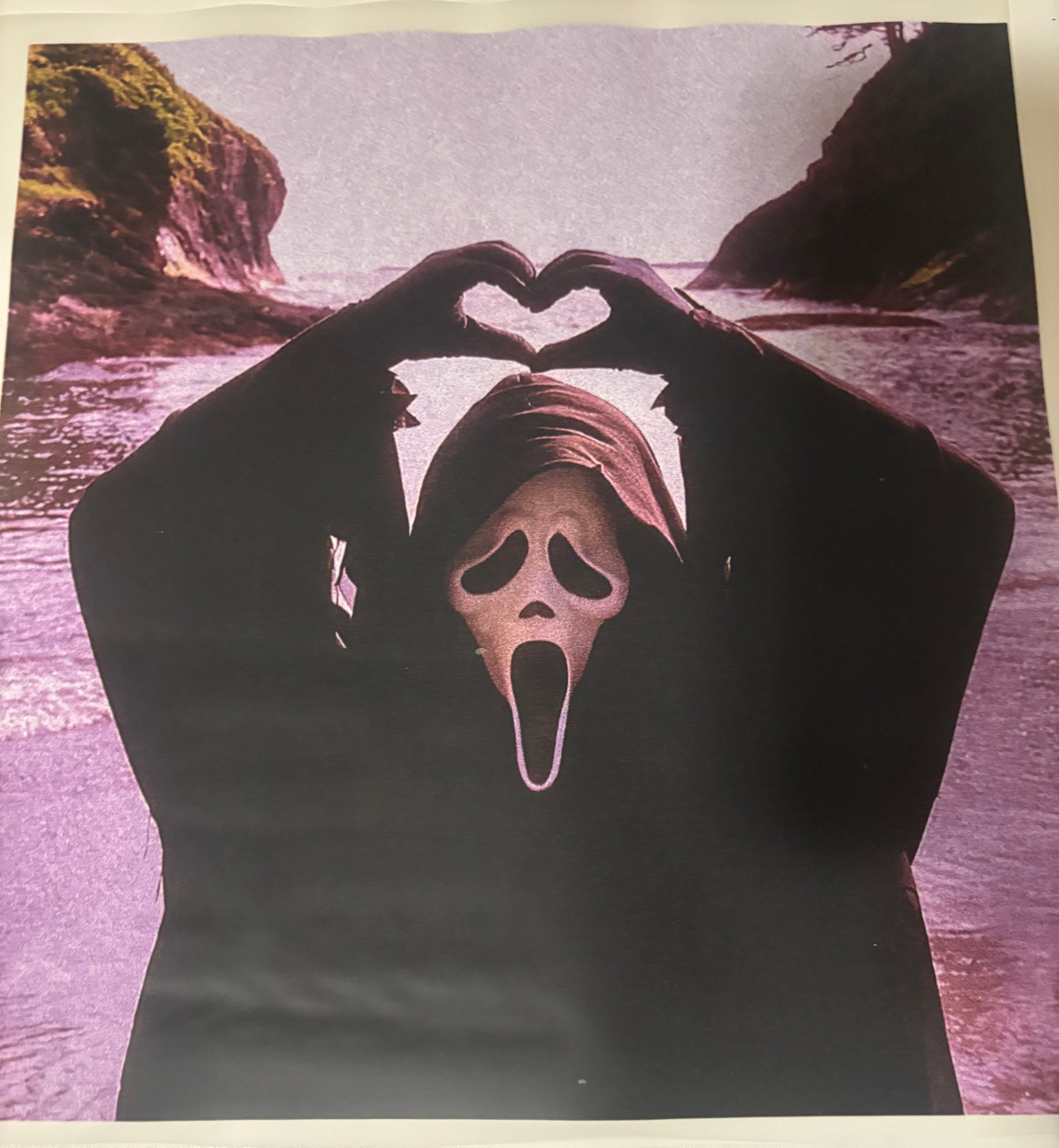 Ghostface with heart hand Tee Design