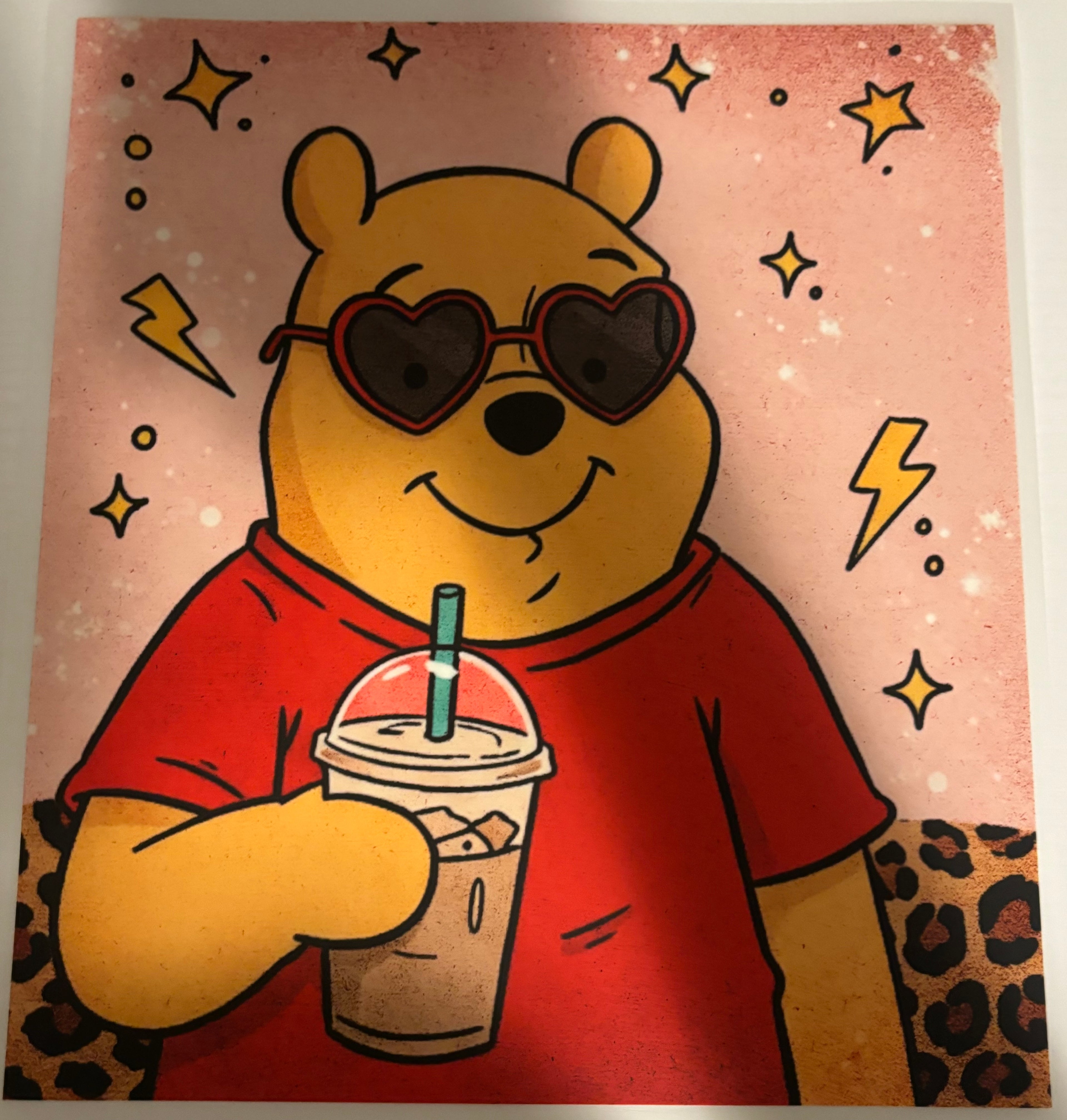 Coffee pooh Tee Design