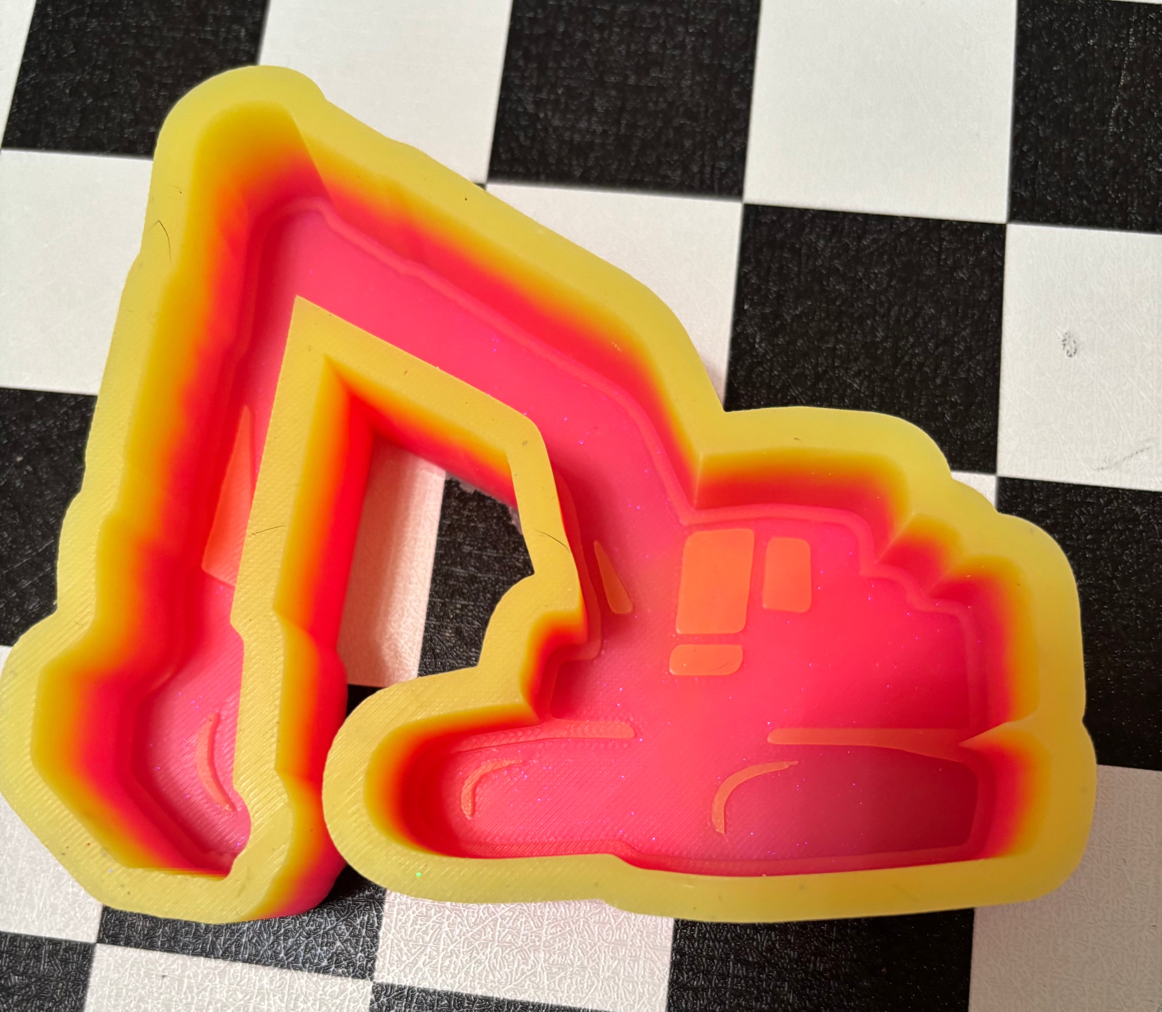 Custom excavator Freshie Mold