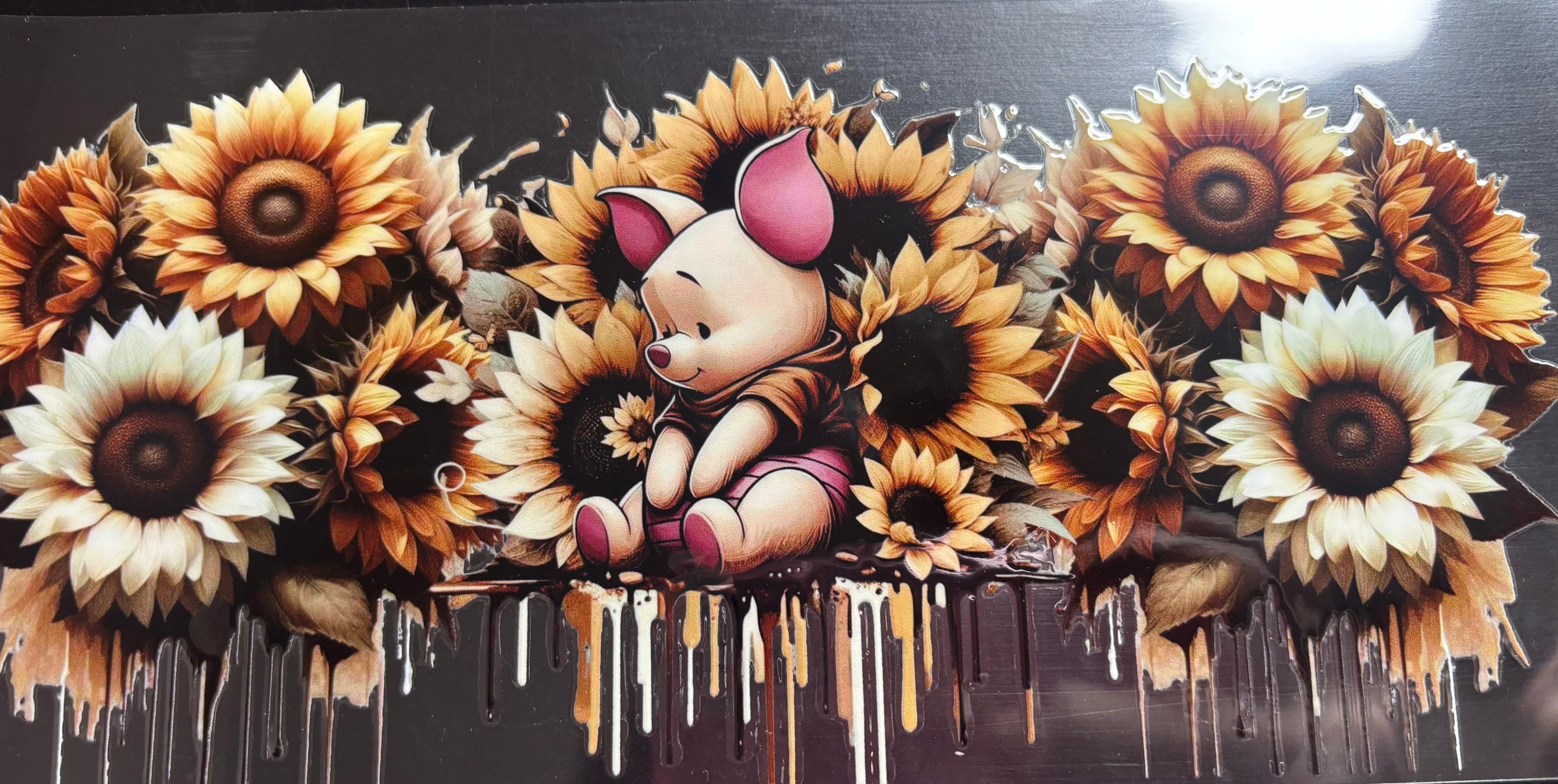 16 Oz Piglet Sunflower Cup Wrap