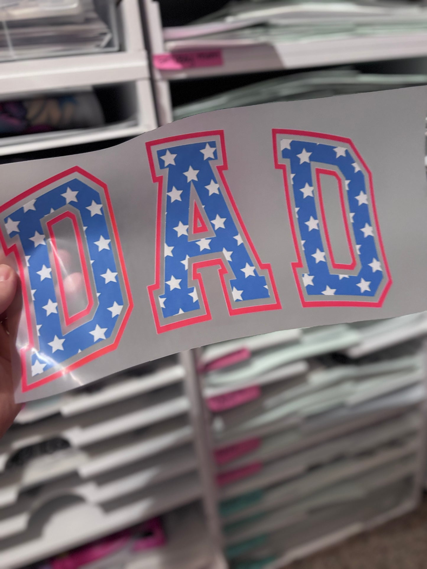 Red white blue dad