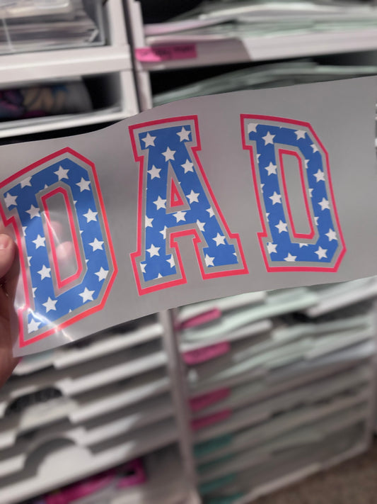 Red white blue dad