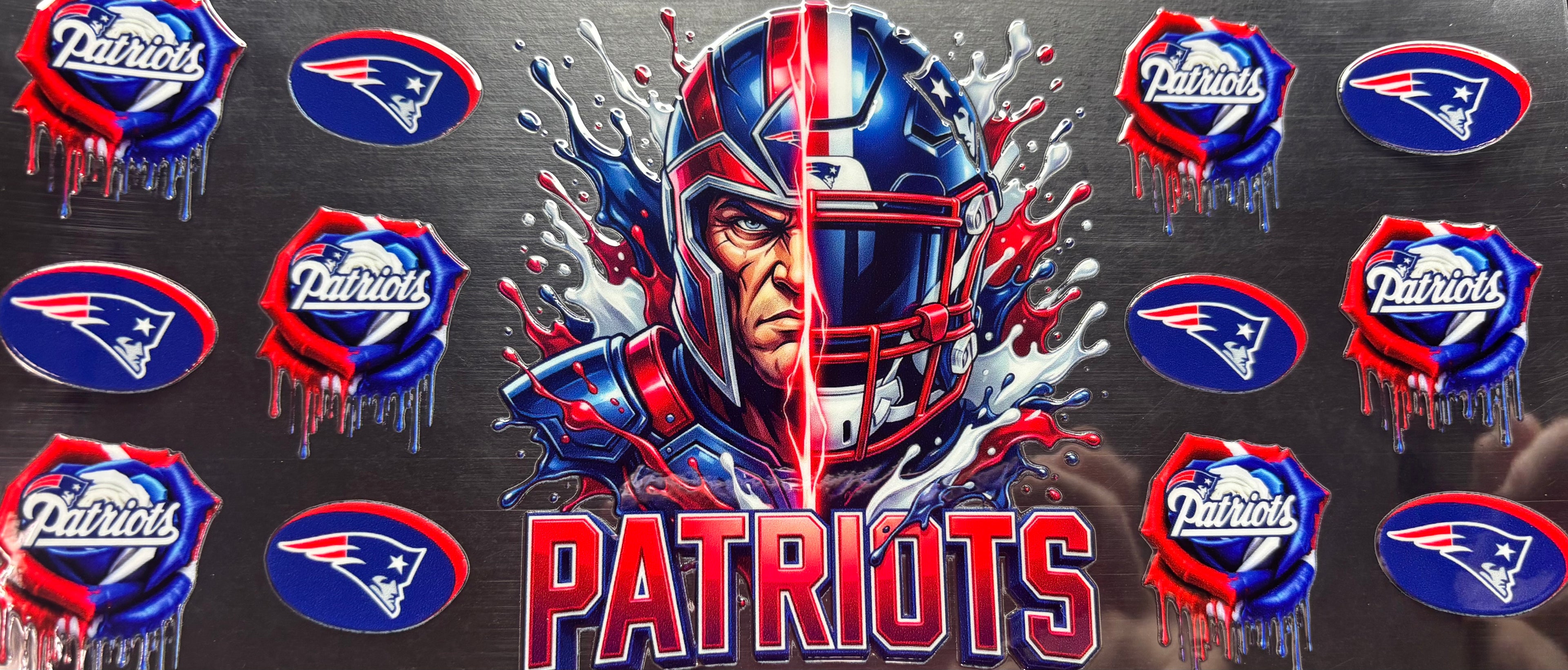 16 Oz Patriot Head Cup Wrap