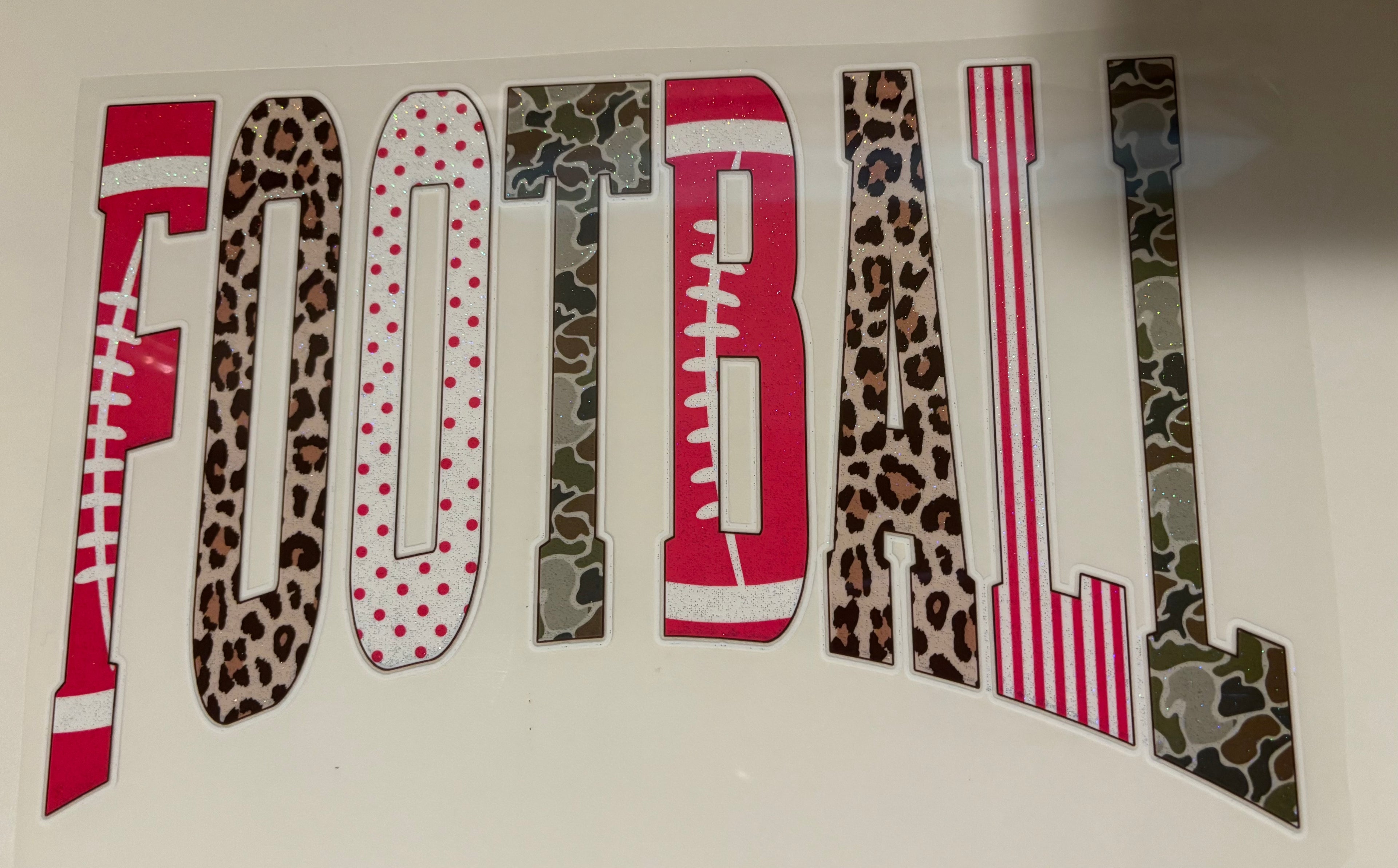 Glitter Camo Red Tee Design