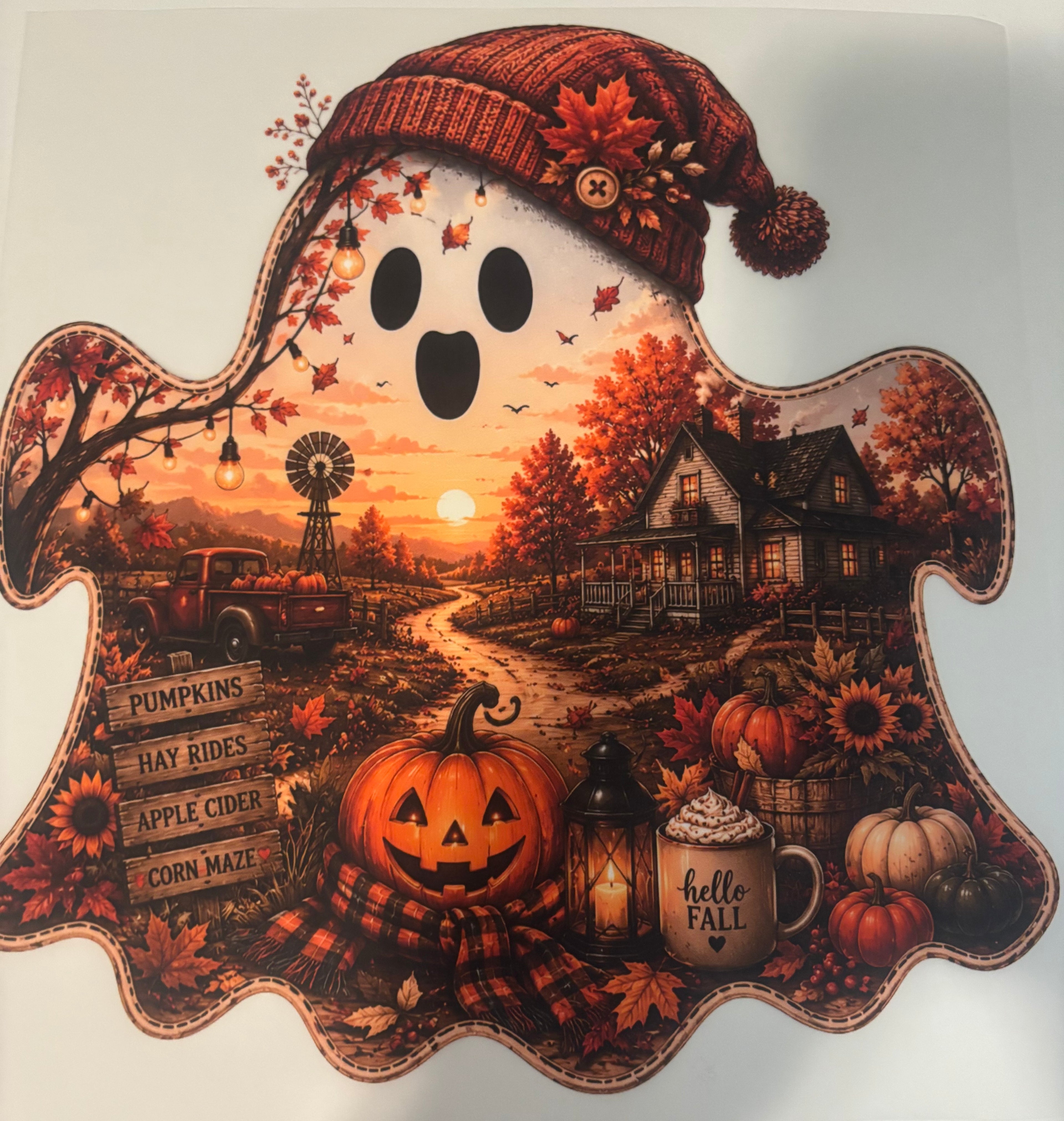 Fall Ghost tee design