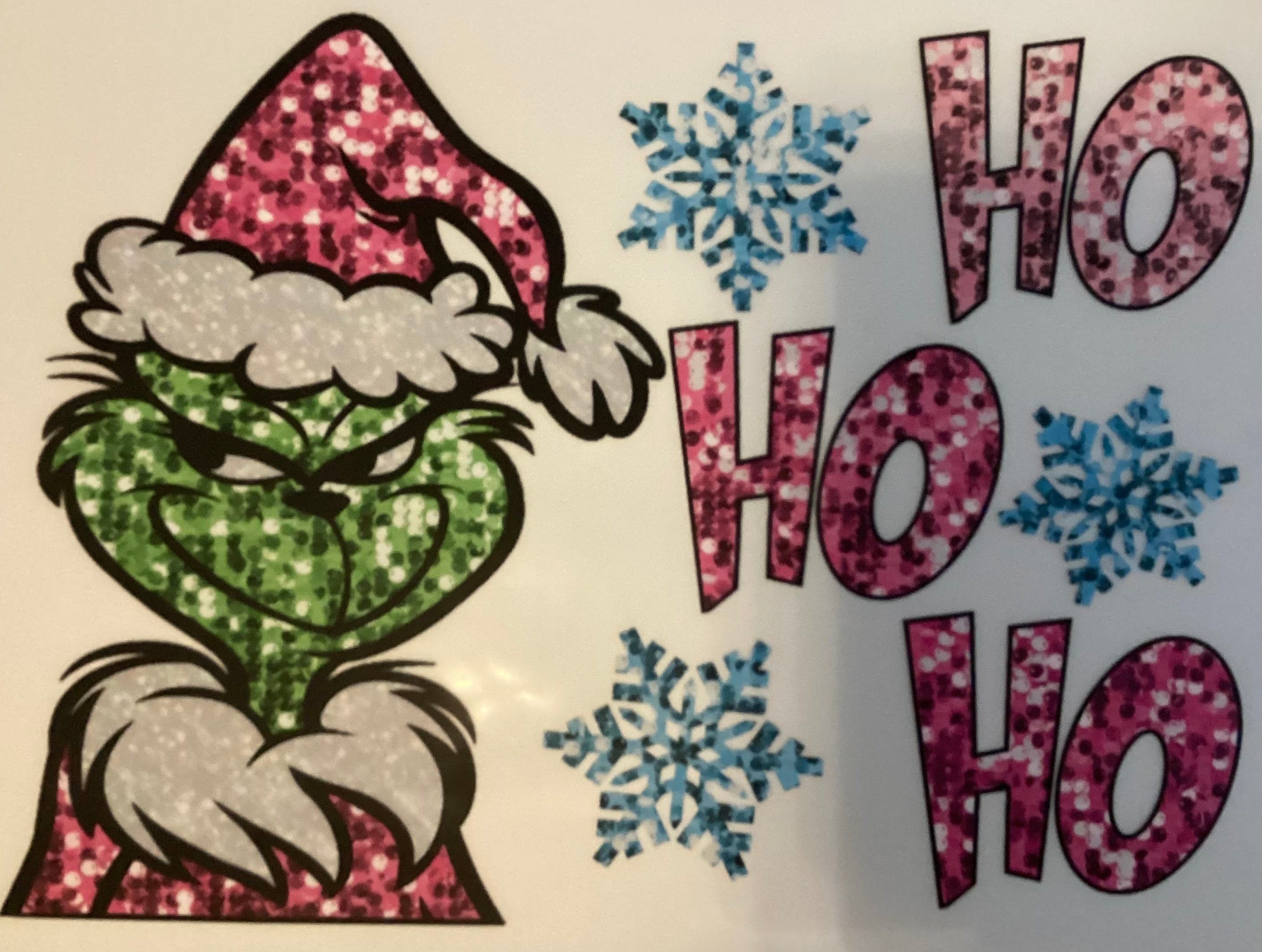 Faux sequence Grinch Ho ho ho