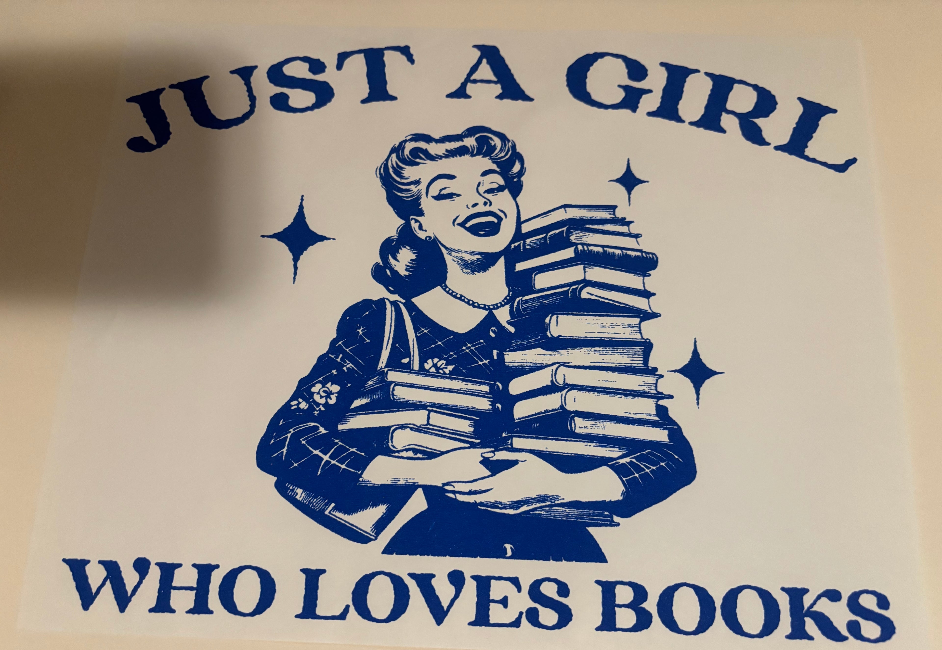 Just a girl who loves books tee design