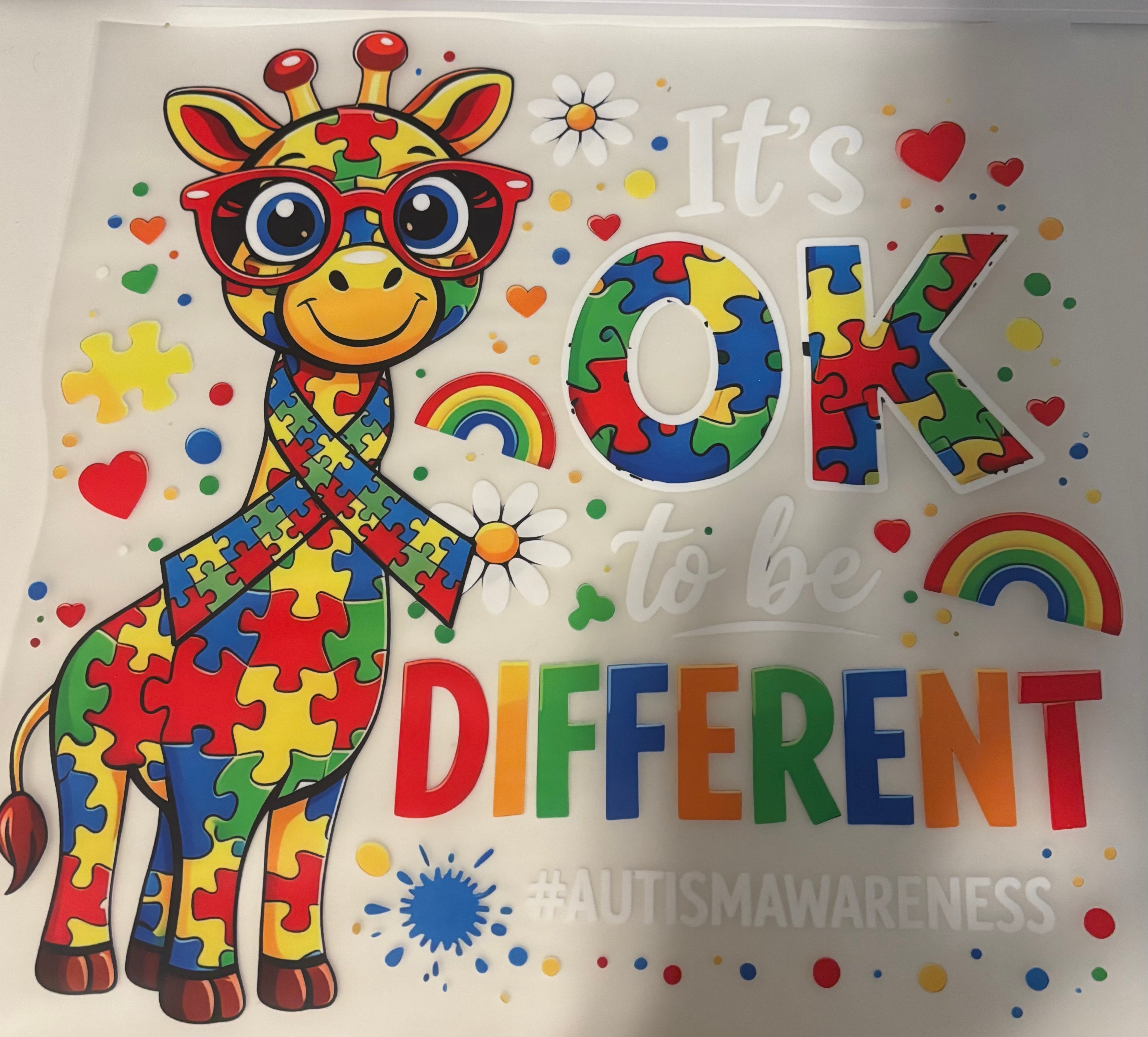 It's okay to be different Giraffe Tee Design