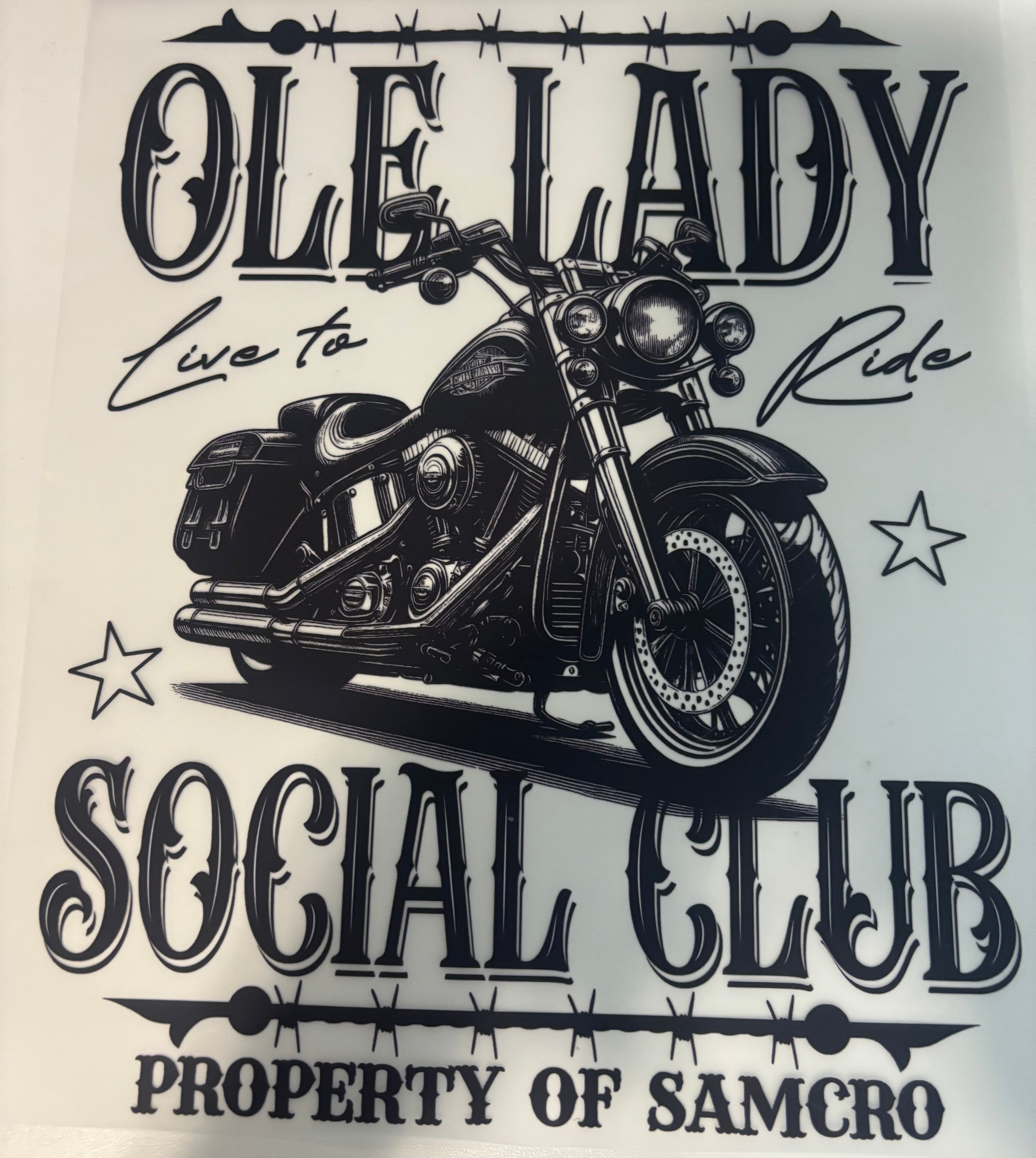 Ole Lady Samcro Tee Design
