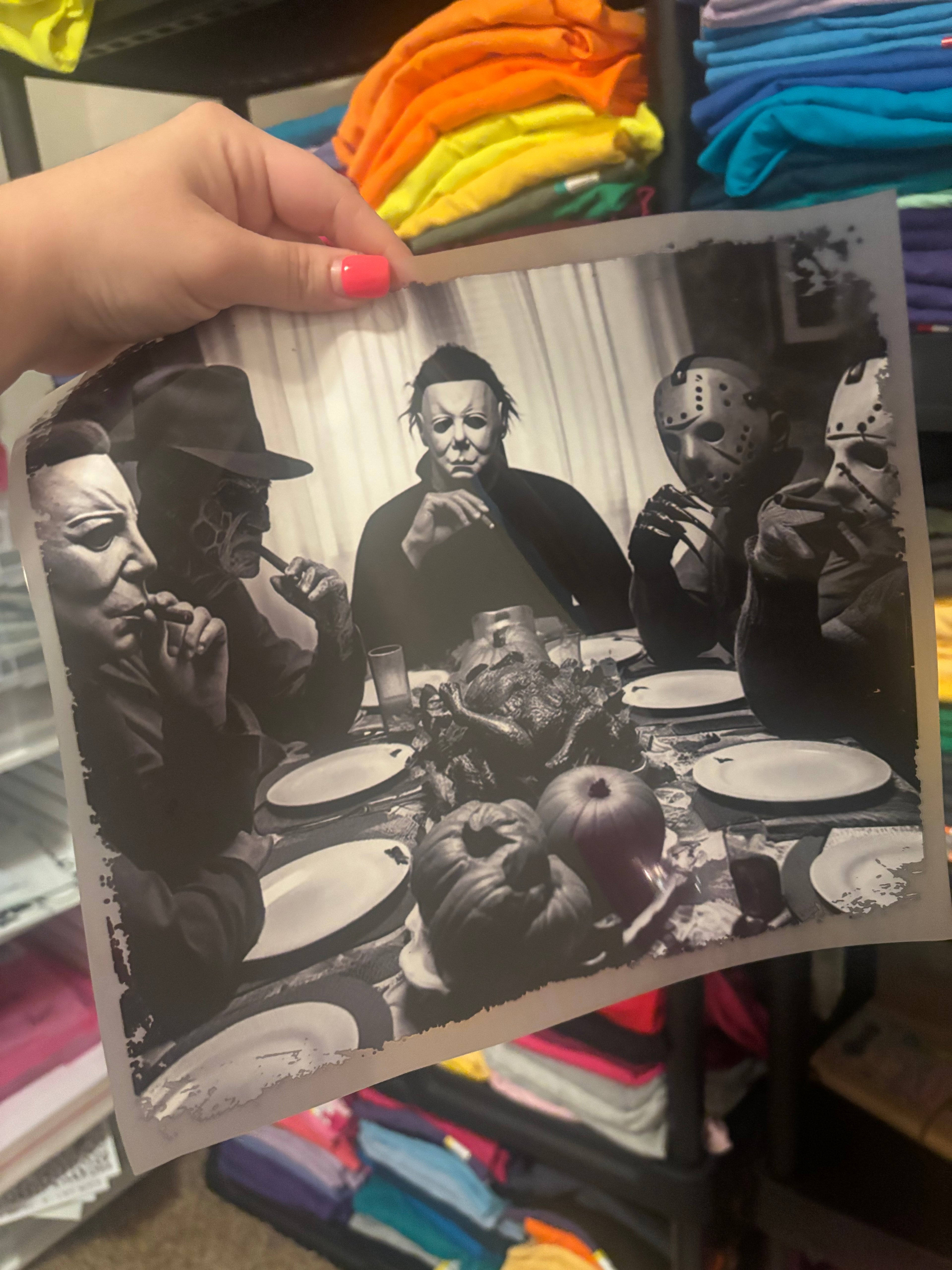 5 friends at a table