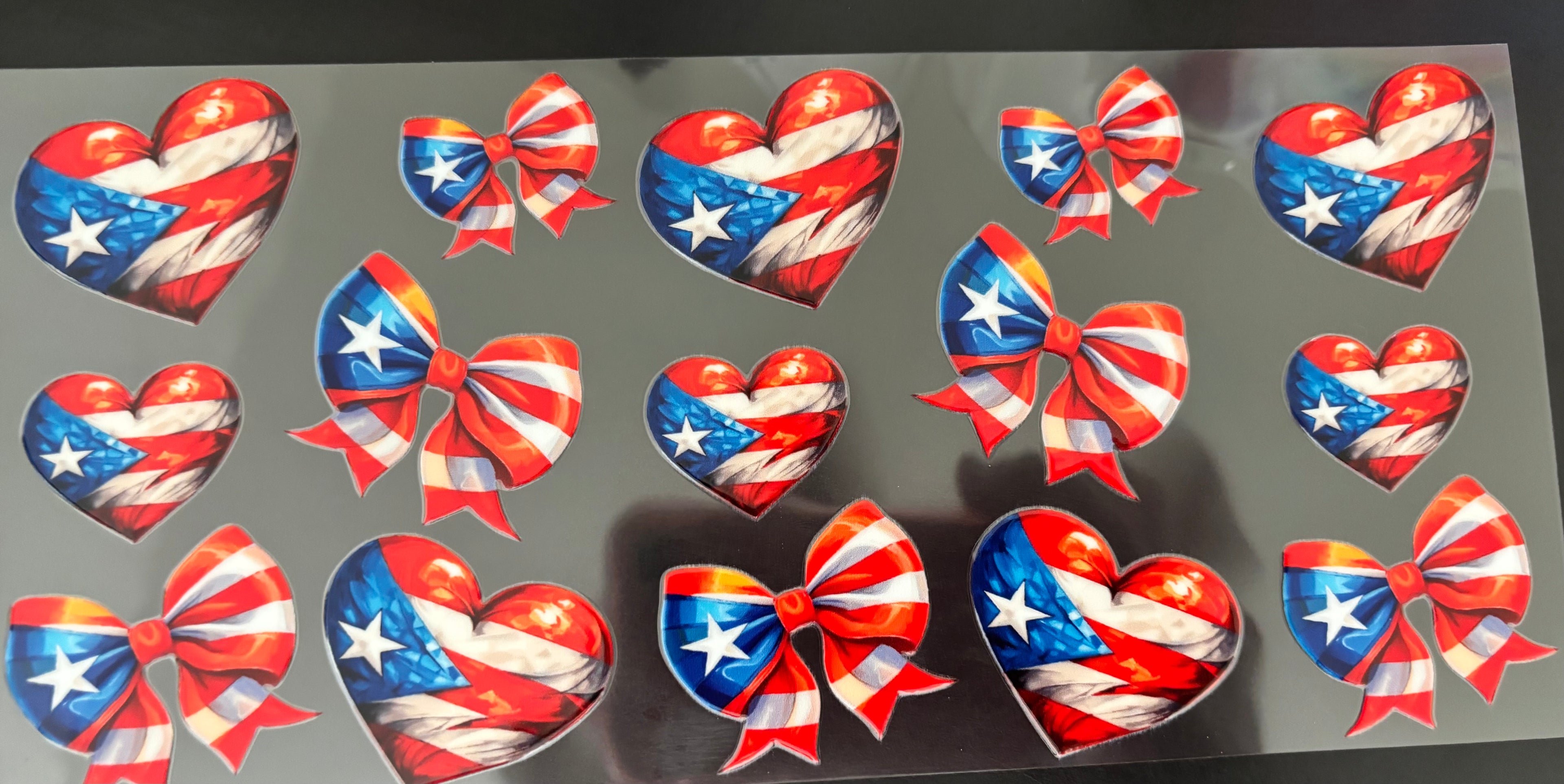 16 oz red & blue hearts