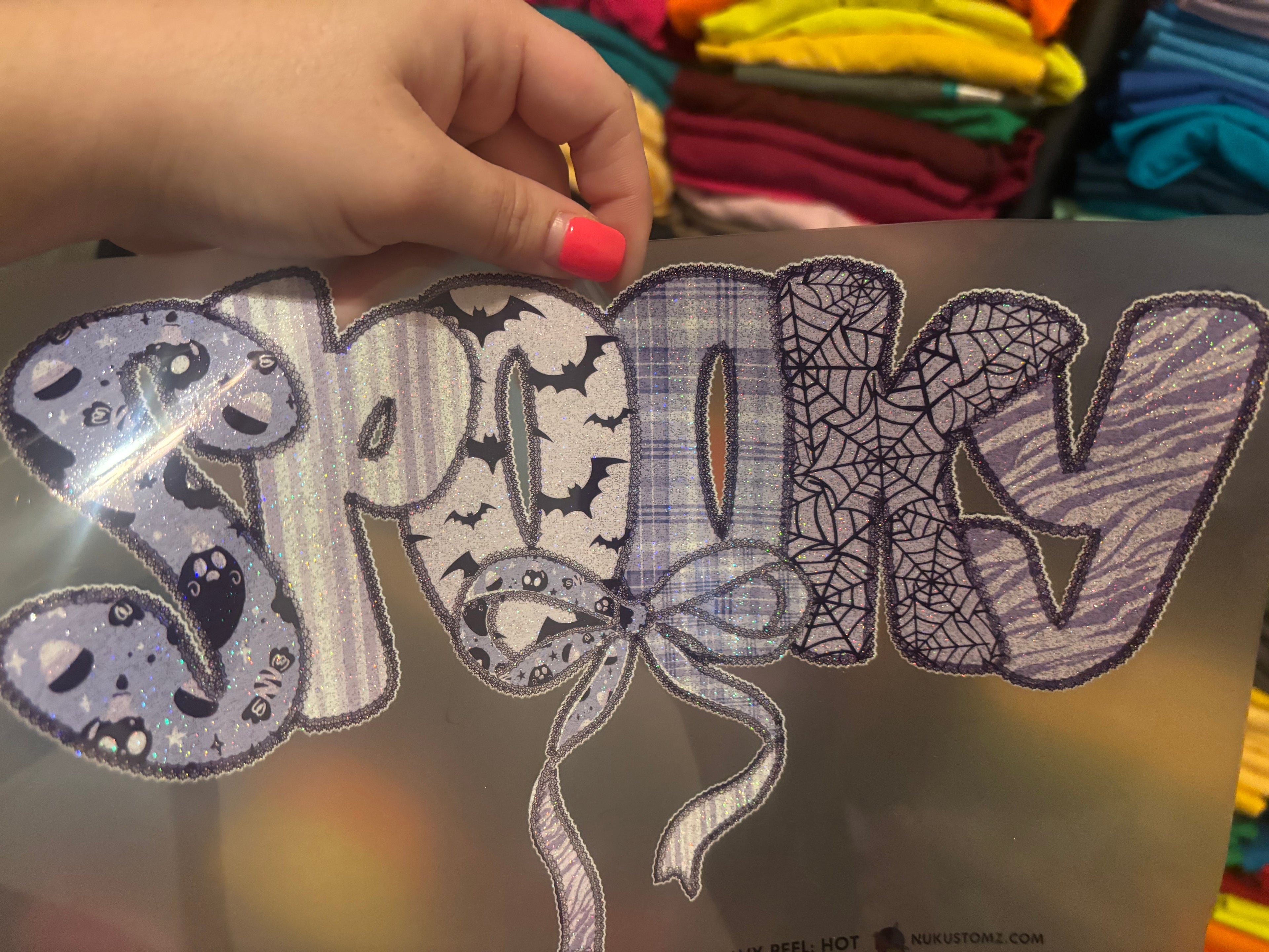 Purple spooky. Glitter.