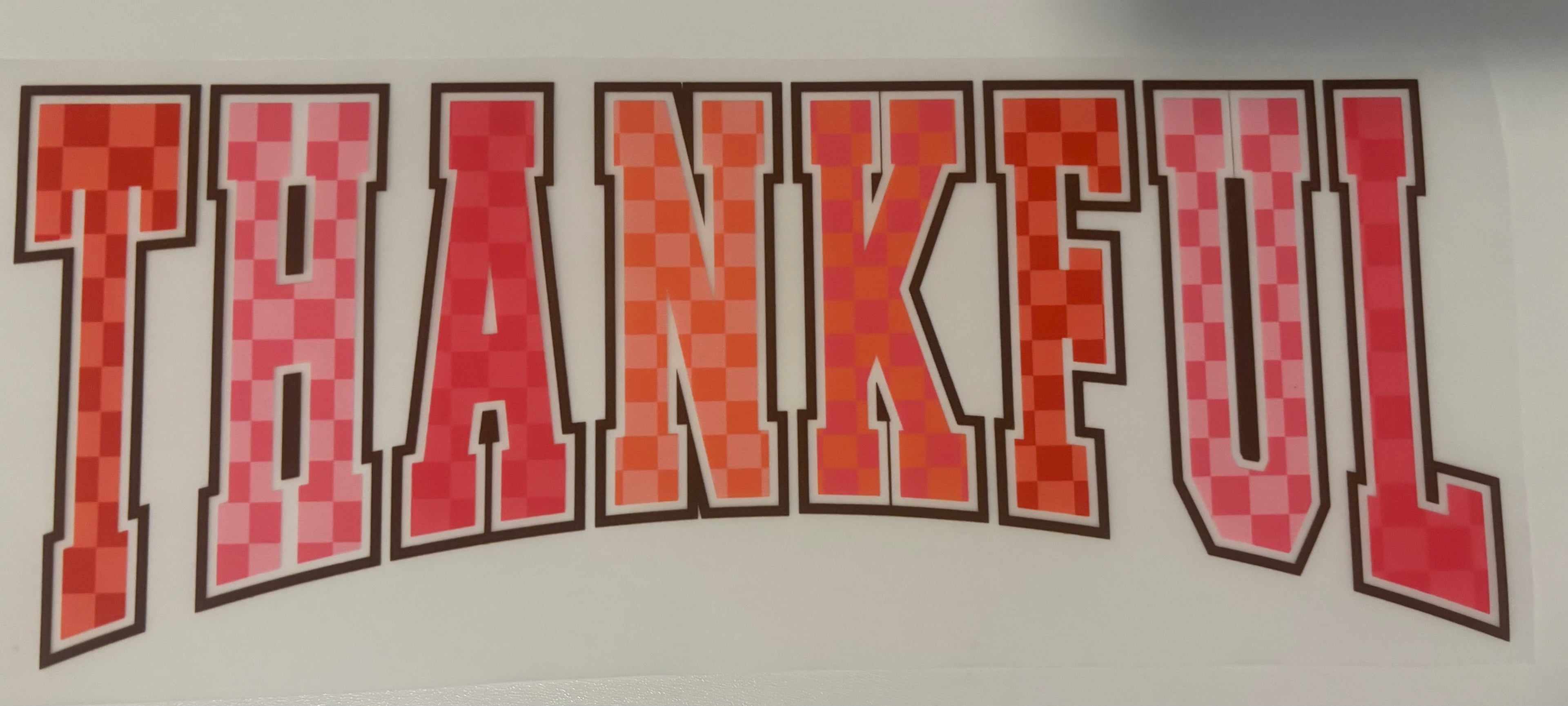 Checkered thankful Tee Design