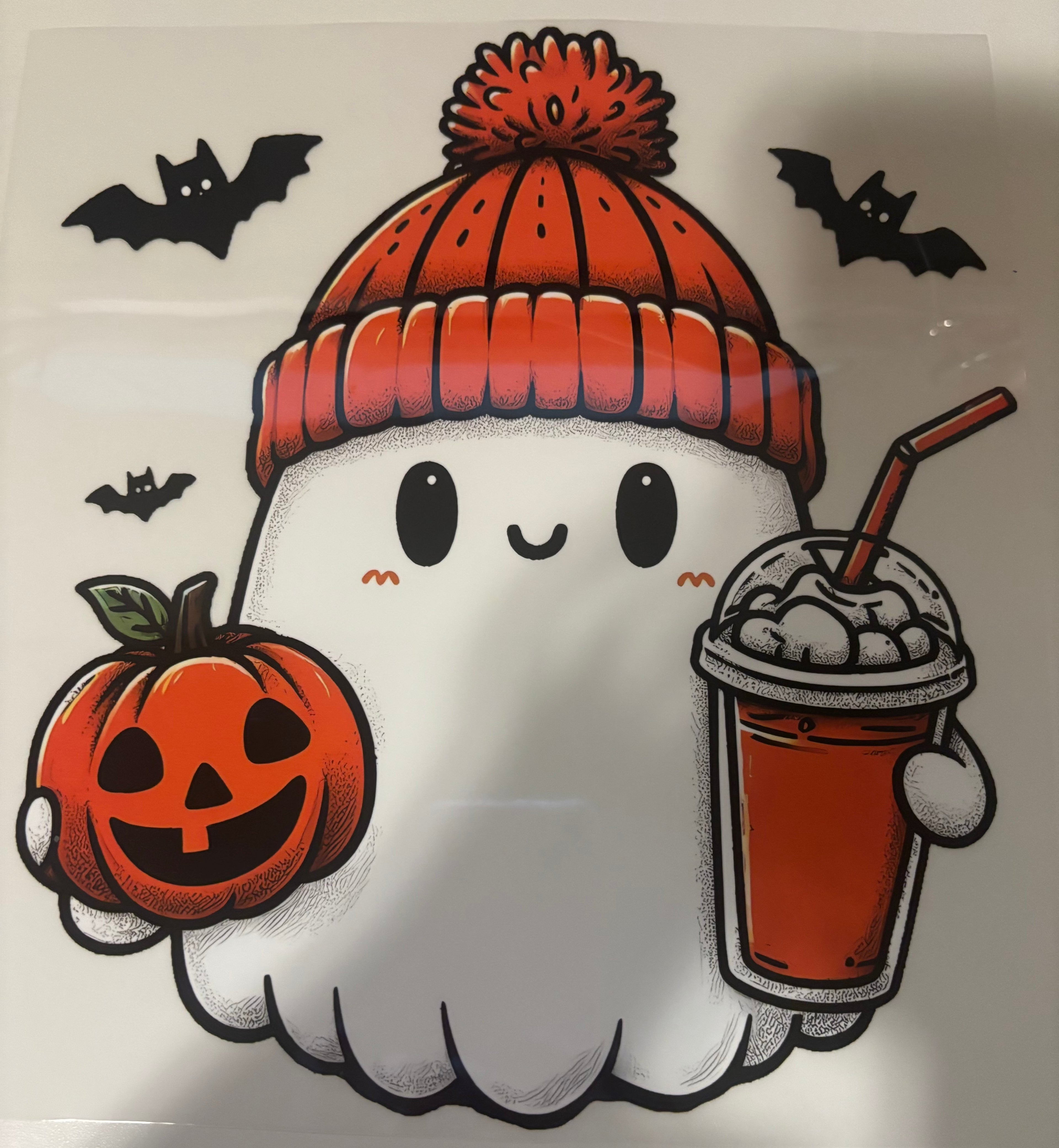 Pumpkin ghost tee design