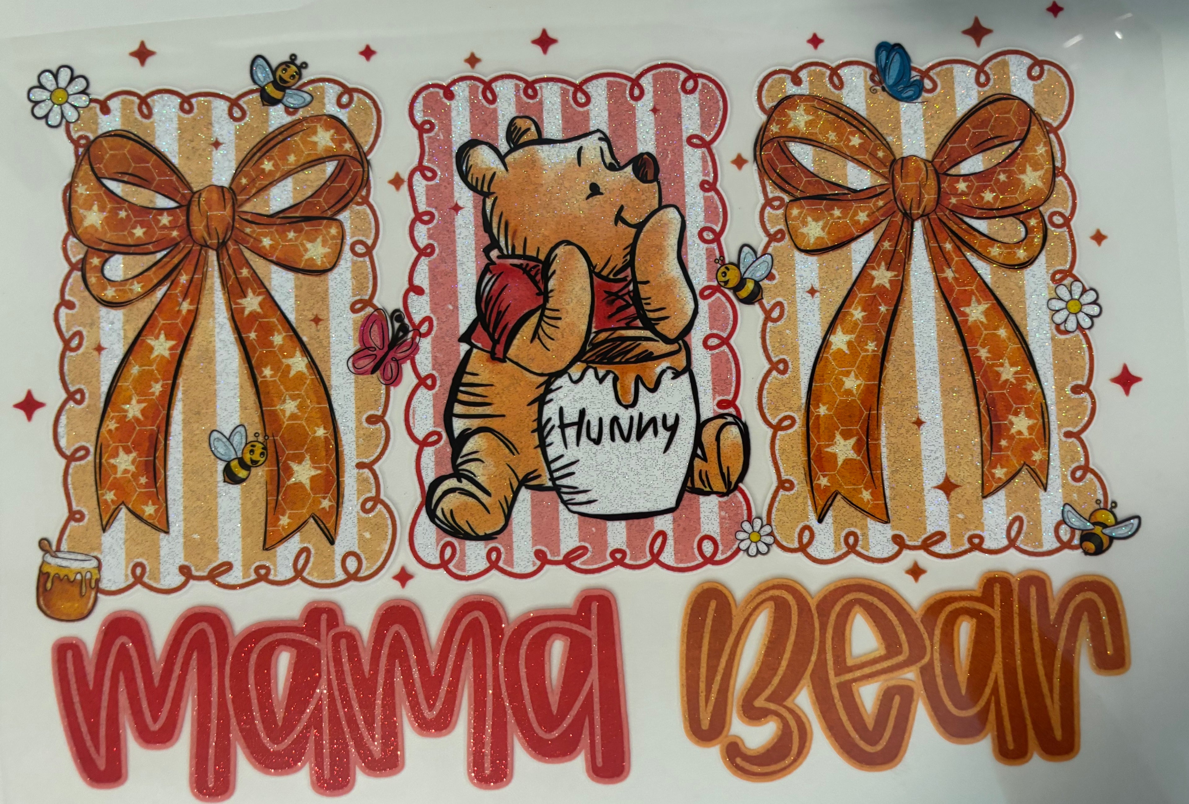 Glitter Mama Bear Tee Design
