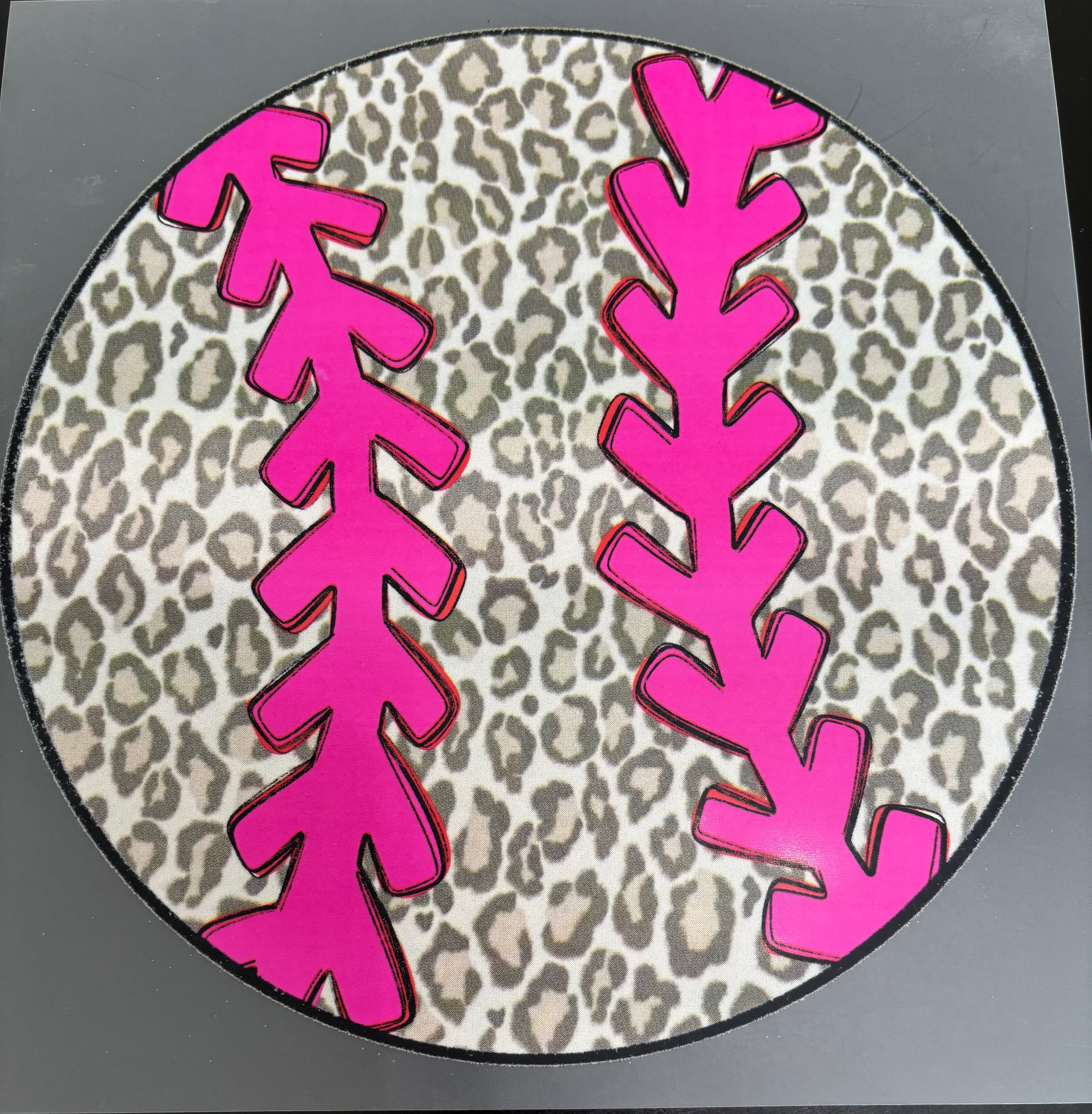 Cheetah Pink Baseball
