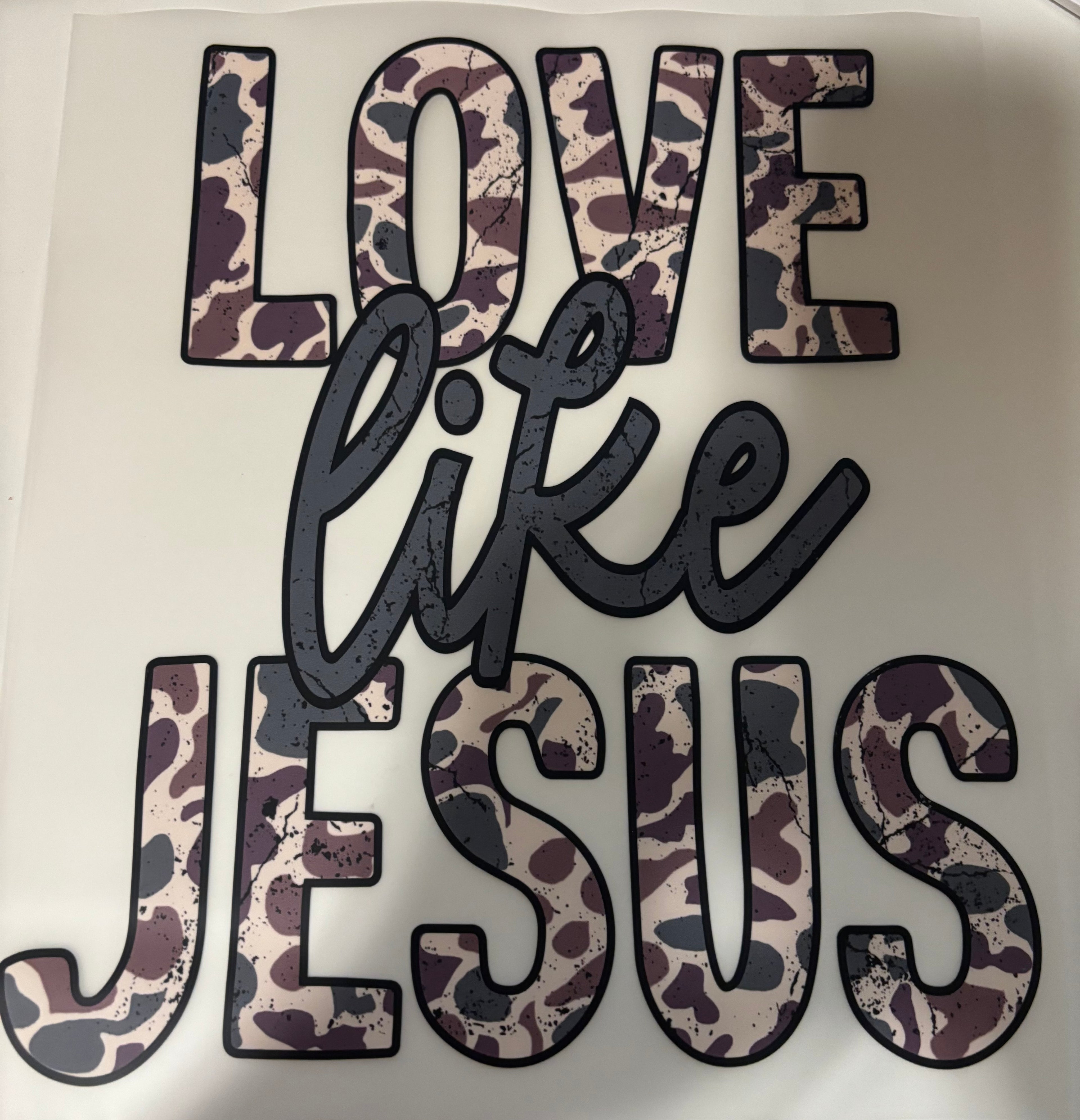Camo Love Like Jesus Tee Design