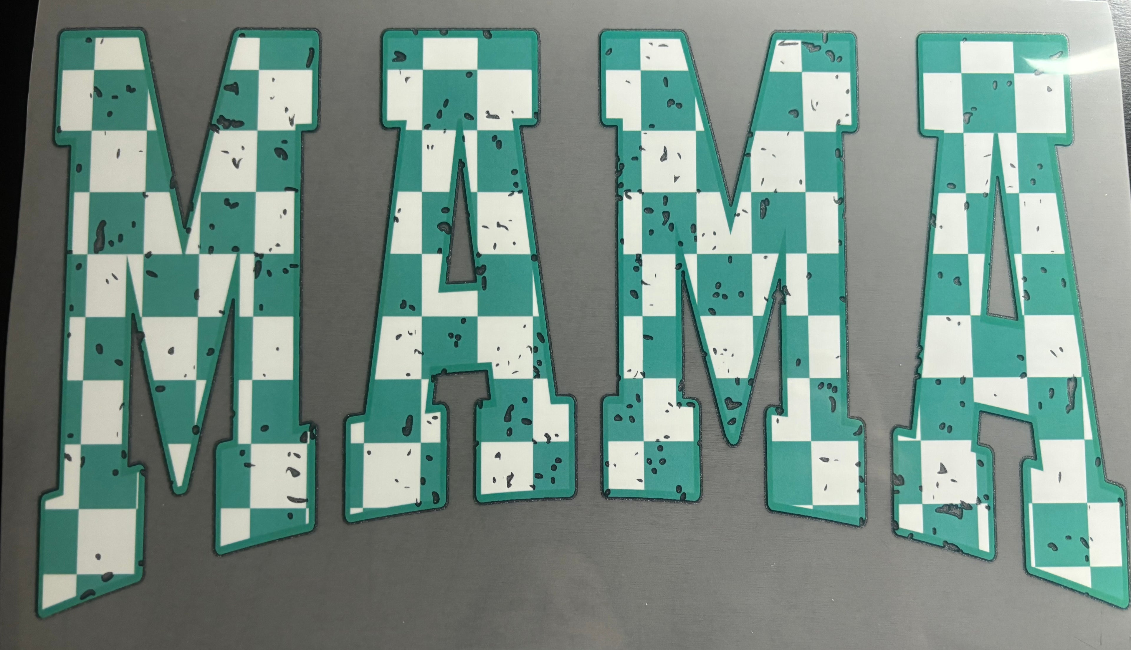 Mama checkered blue