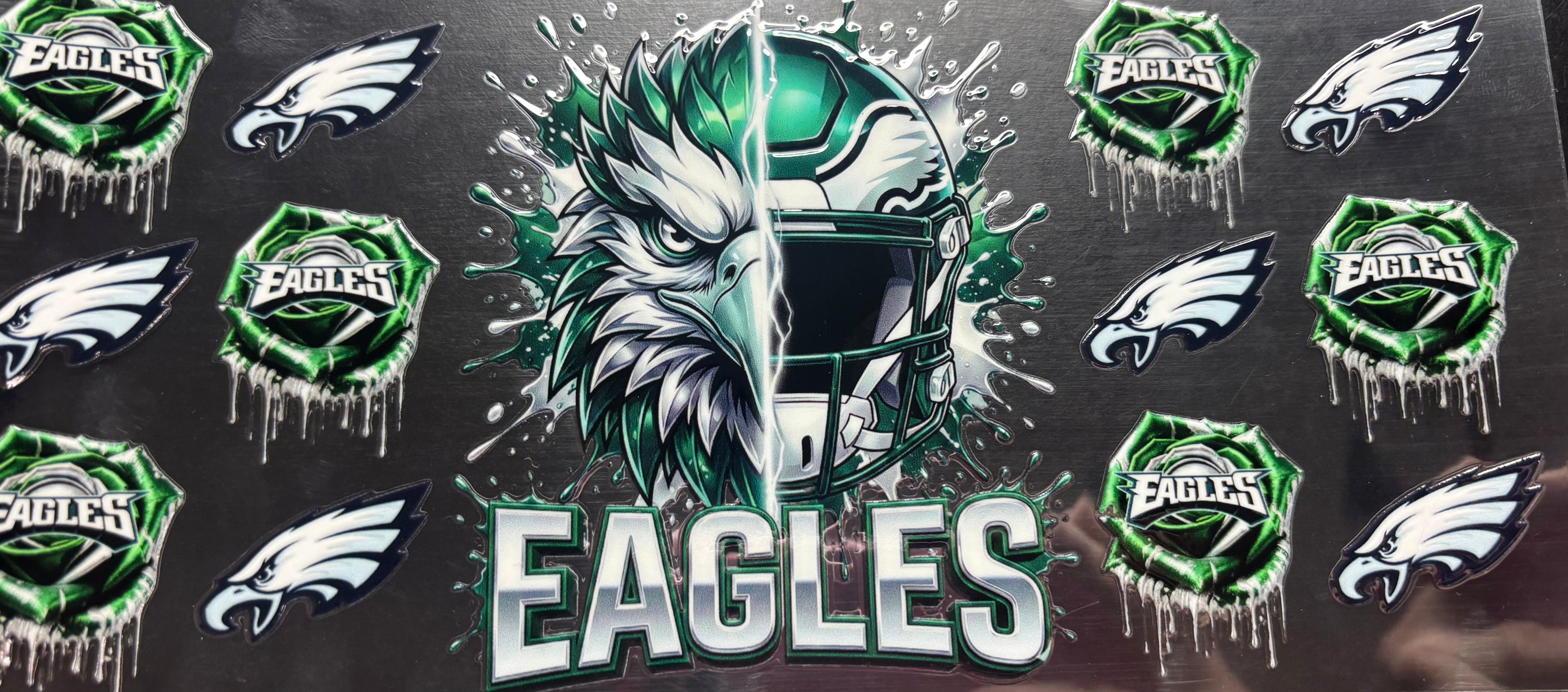 16 Oz Eagles Head Cup Wrap