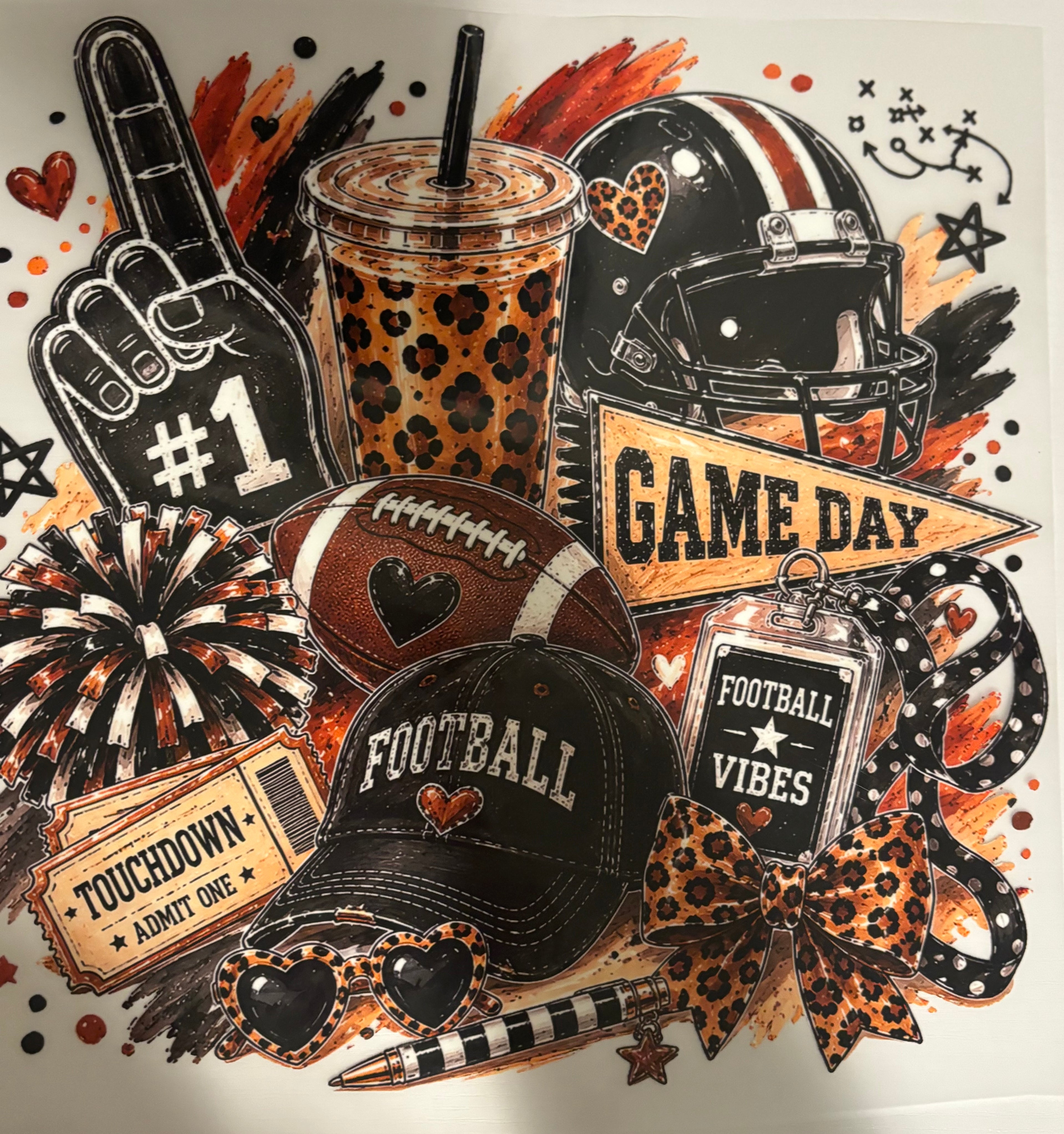 Football Collage Tee Design