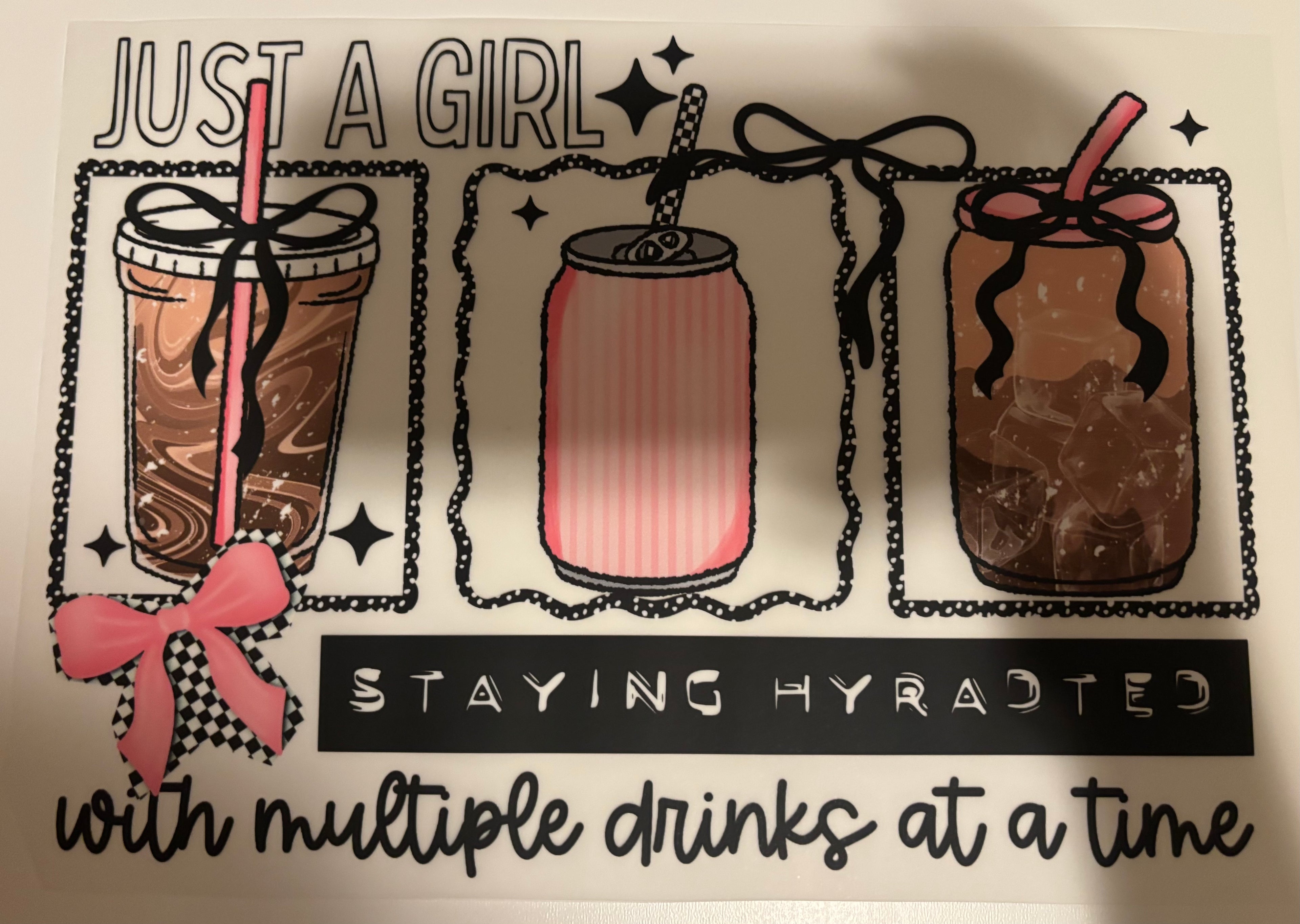 Just a girl staying hydrated tee design