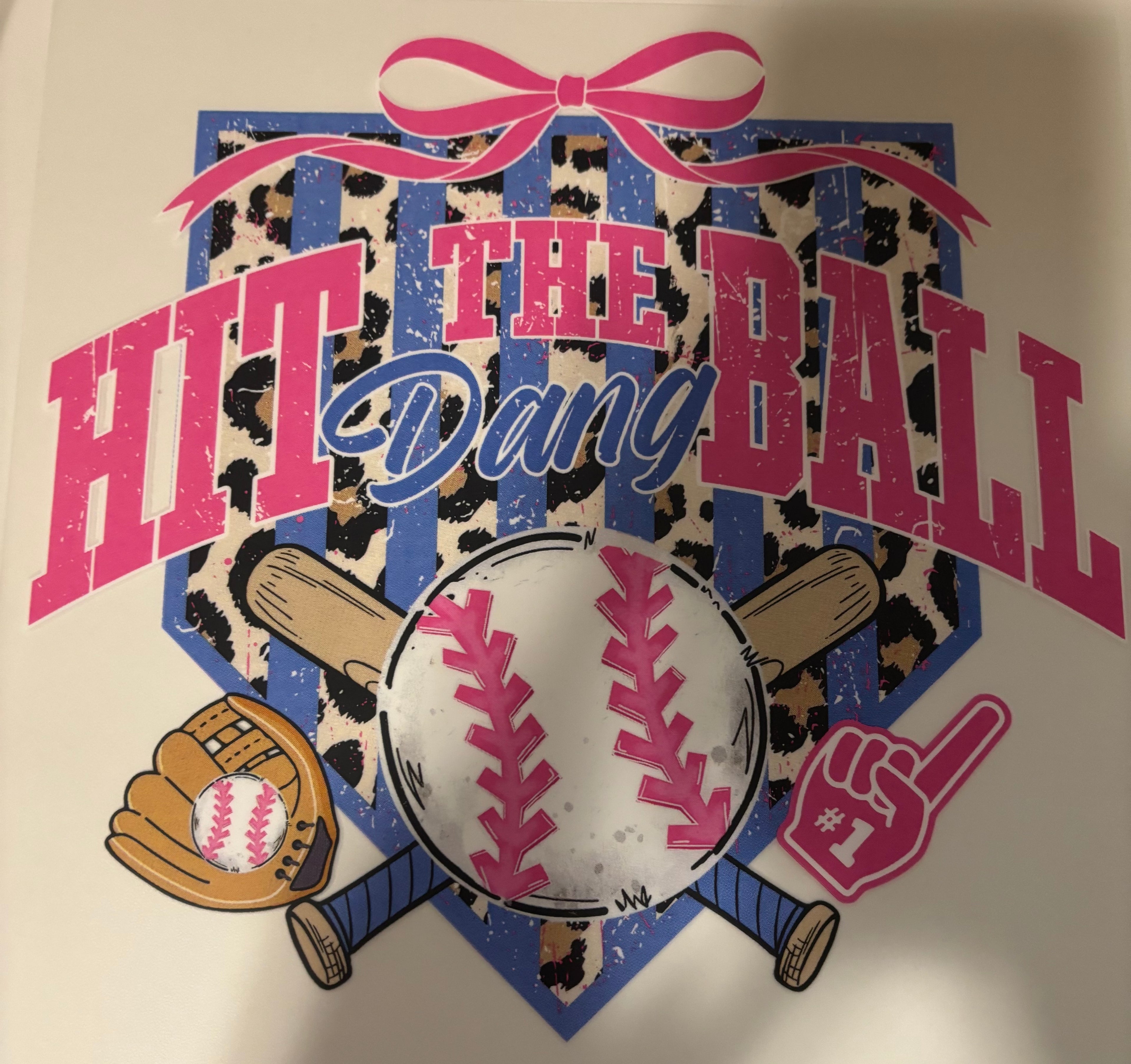 Pink Hit The Dang Ball Tee Design