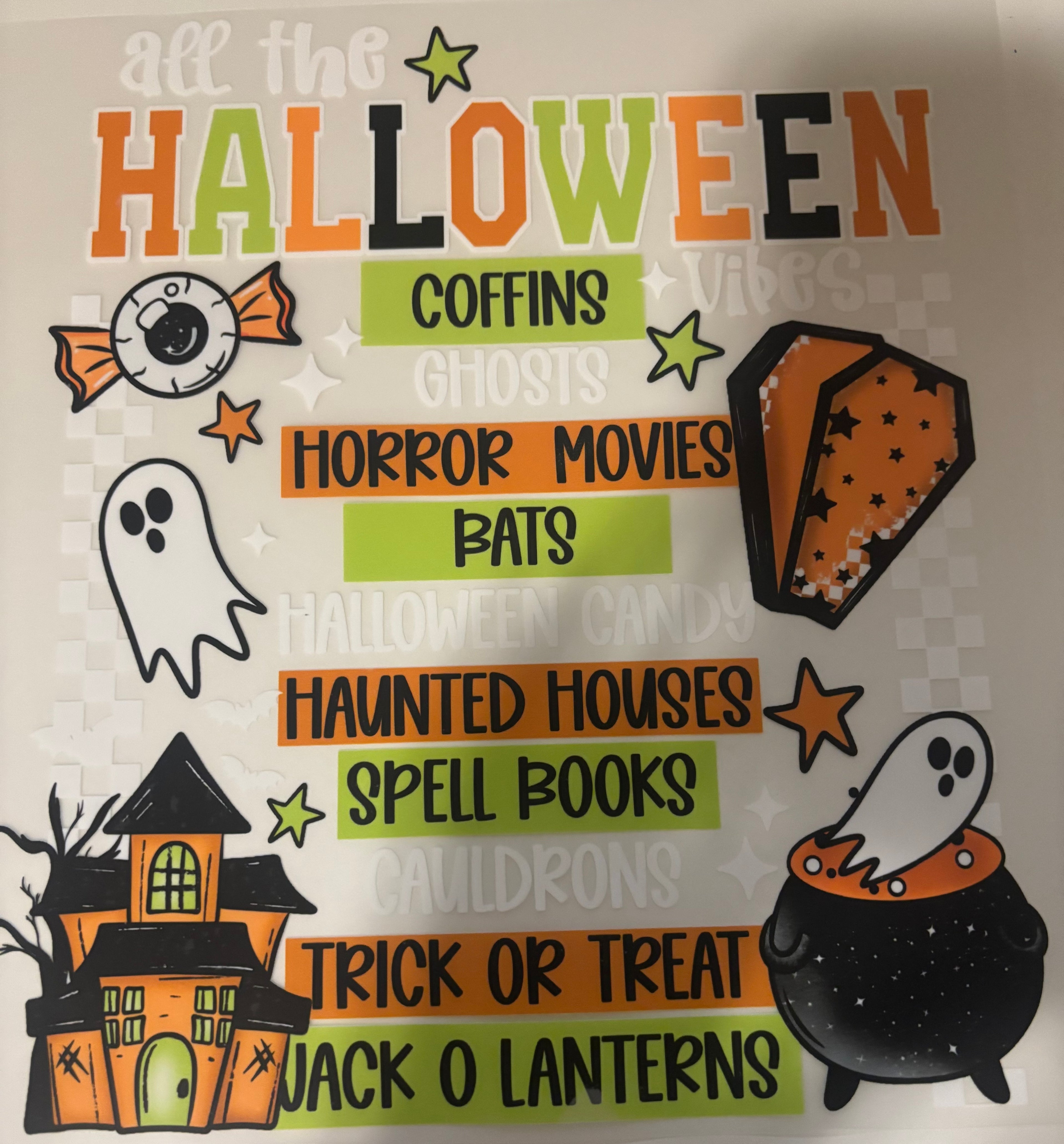 Halloween list tee design