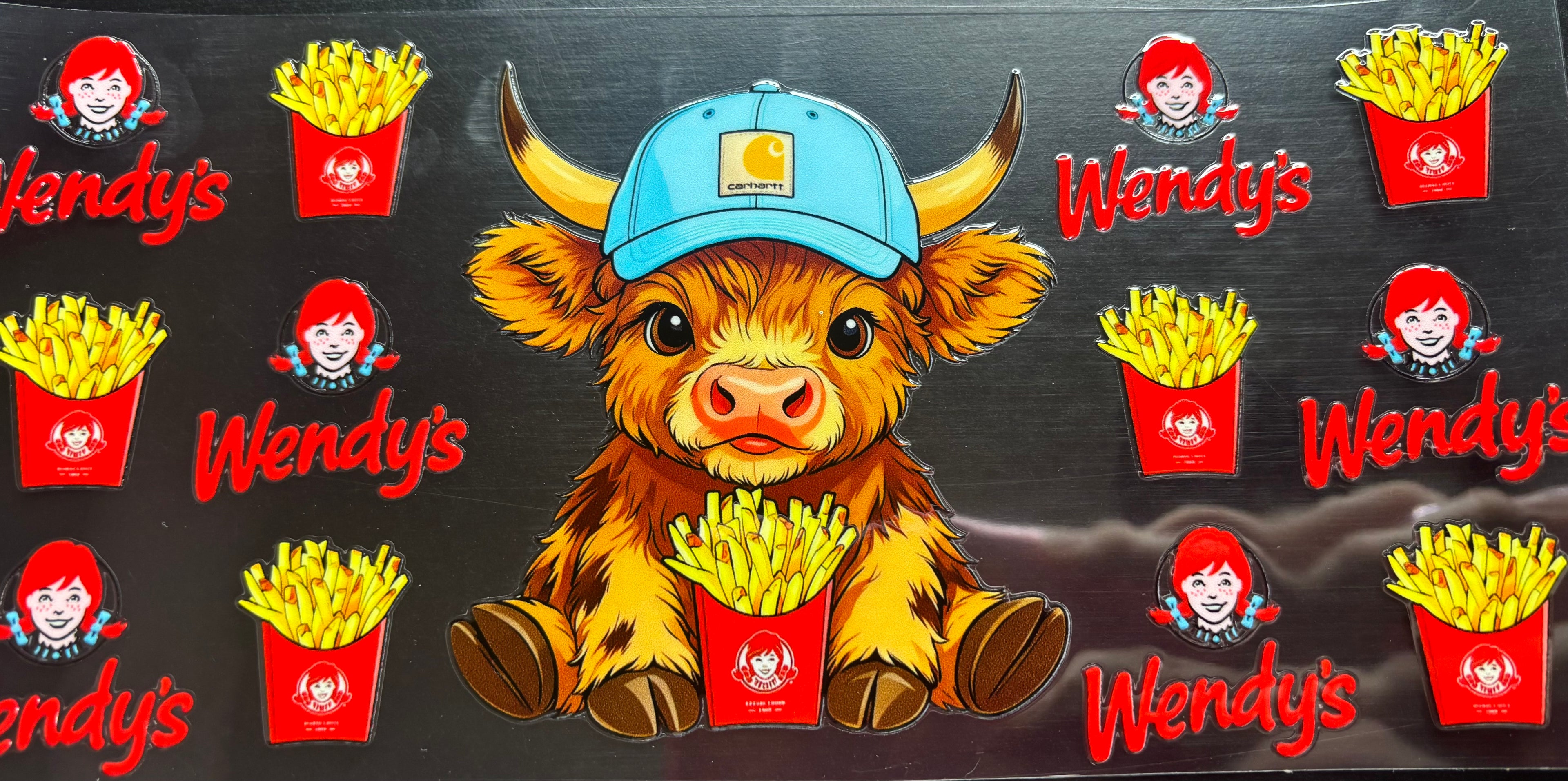 16 Oz Wendys Cow Cup Wrap