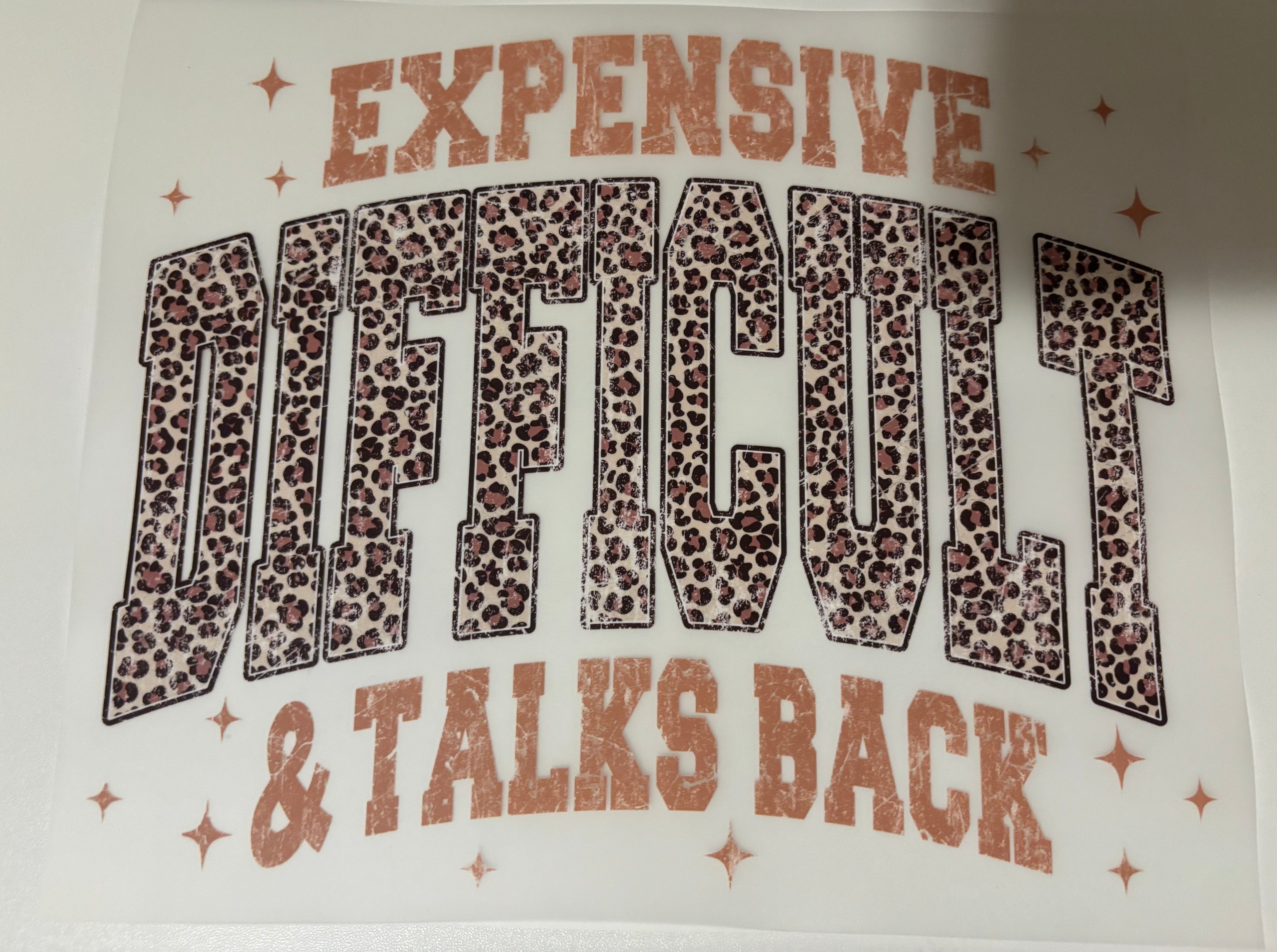 Expensive Difficult & Talks back tee design