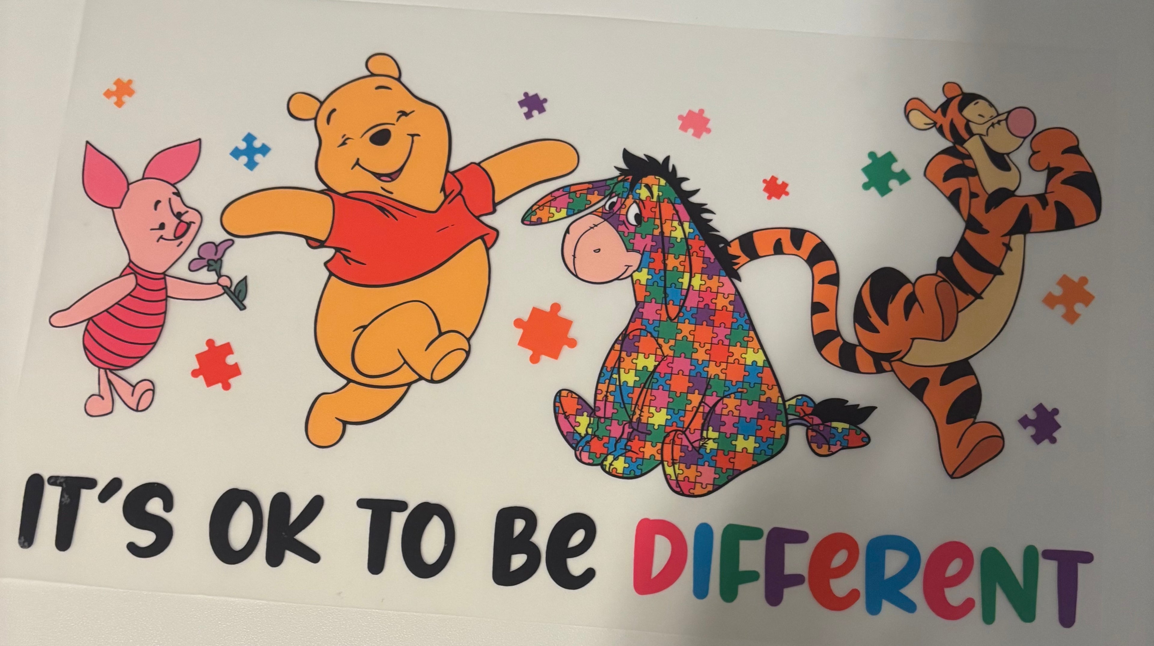 It's Okay to be different Pooh Tee Design