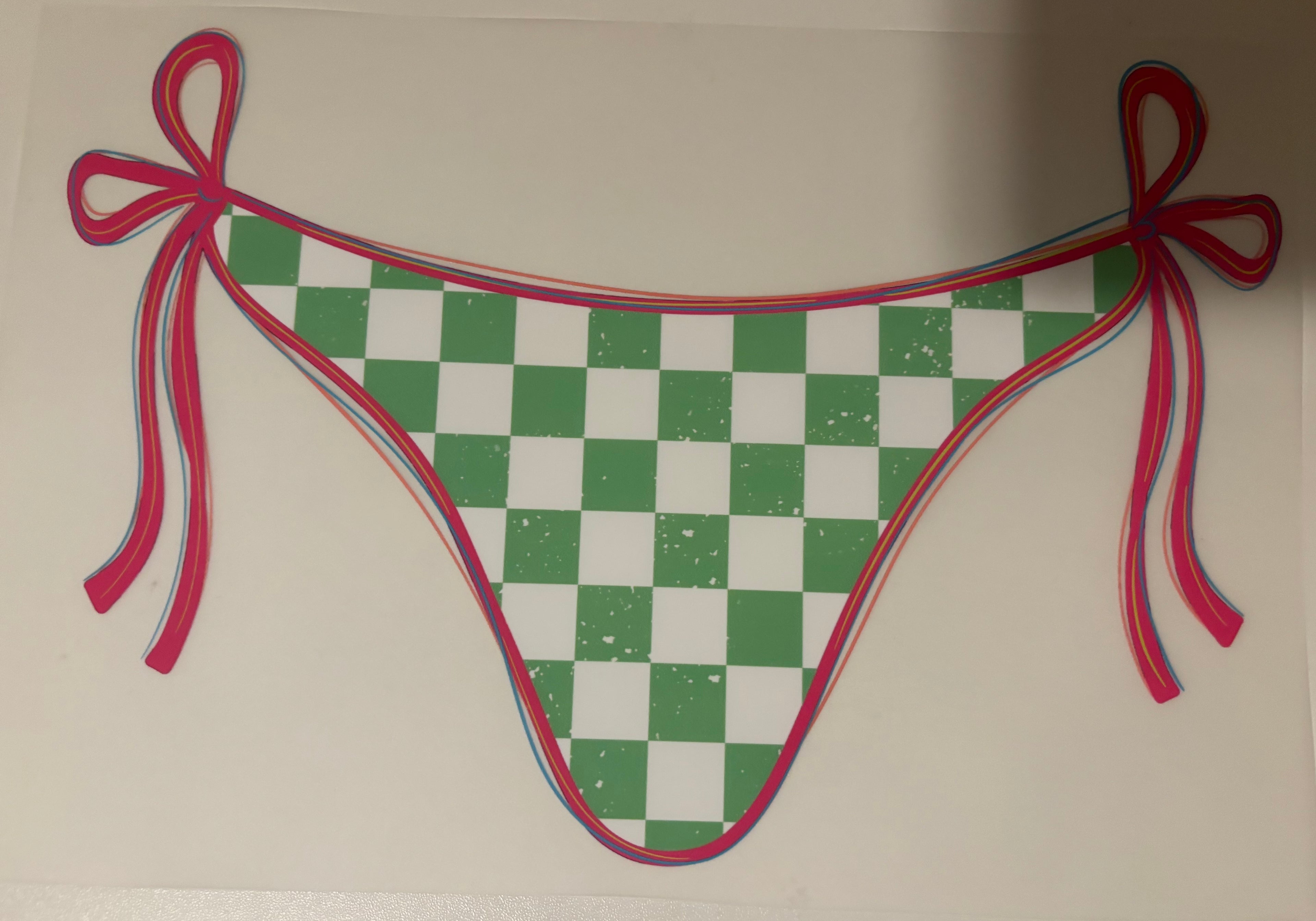 Pink & green bikini set tee design