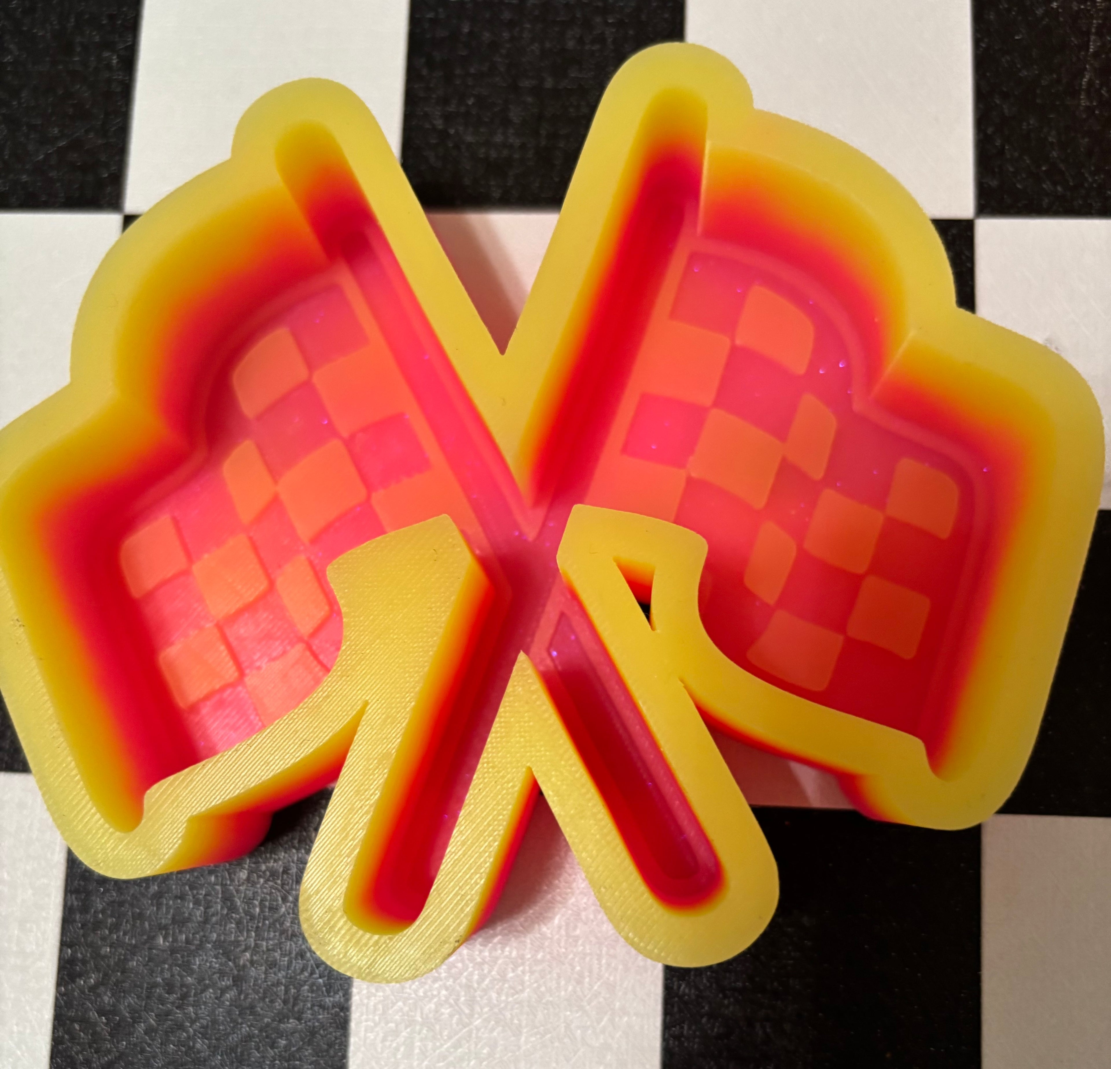 Custom Racing Flag Freshie Mold