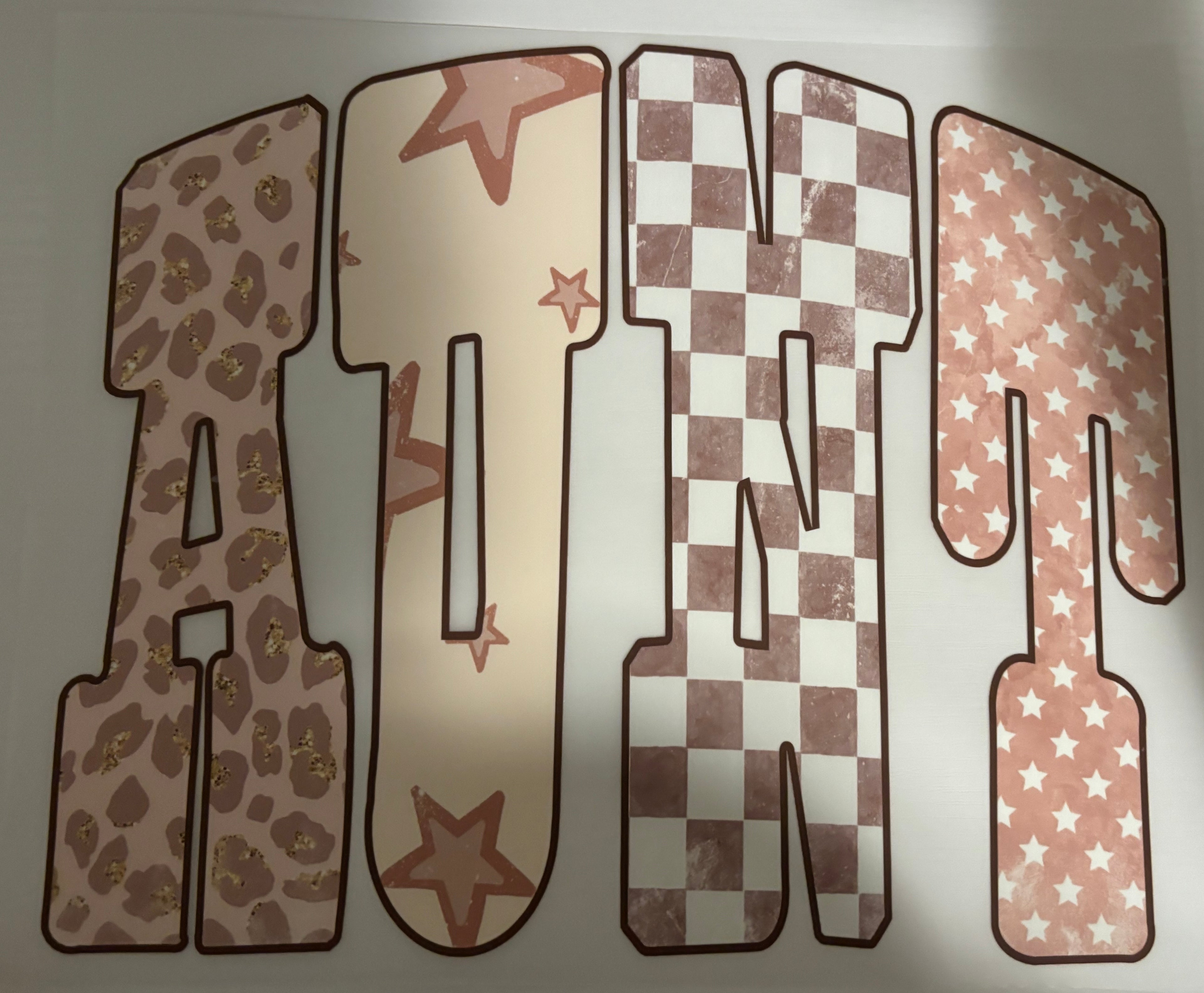 Brown Checkered Aunt Tee Design