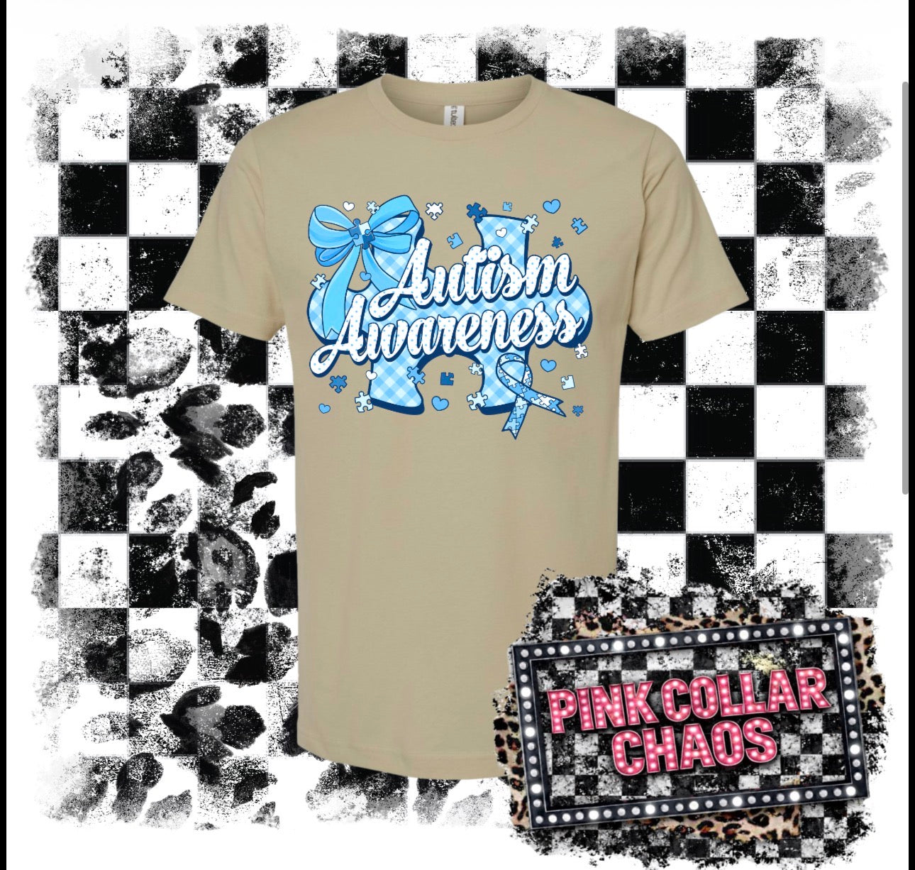 Blue Autism Awareness Puzzle Tee!