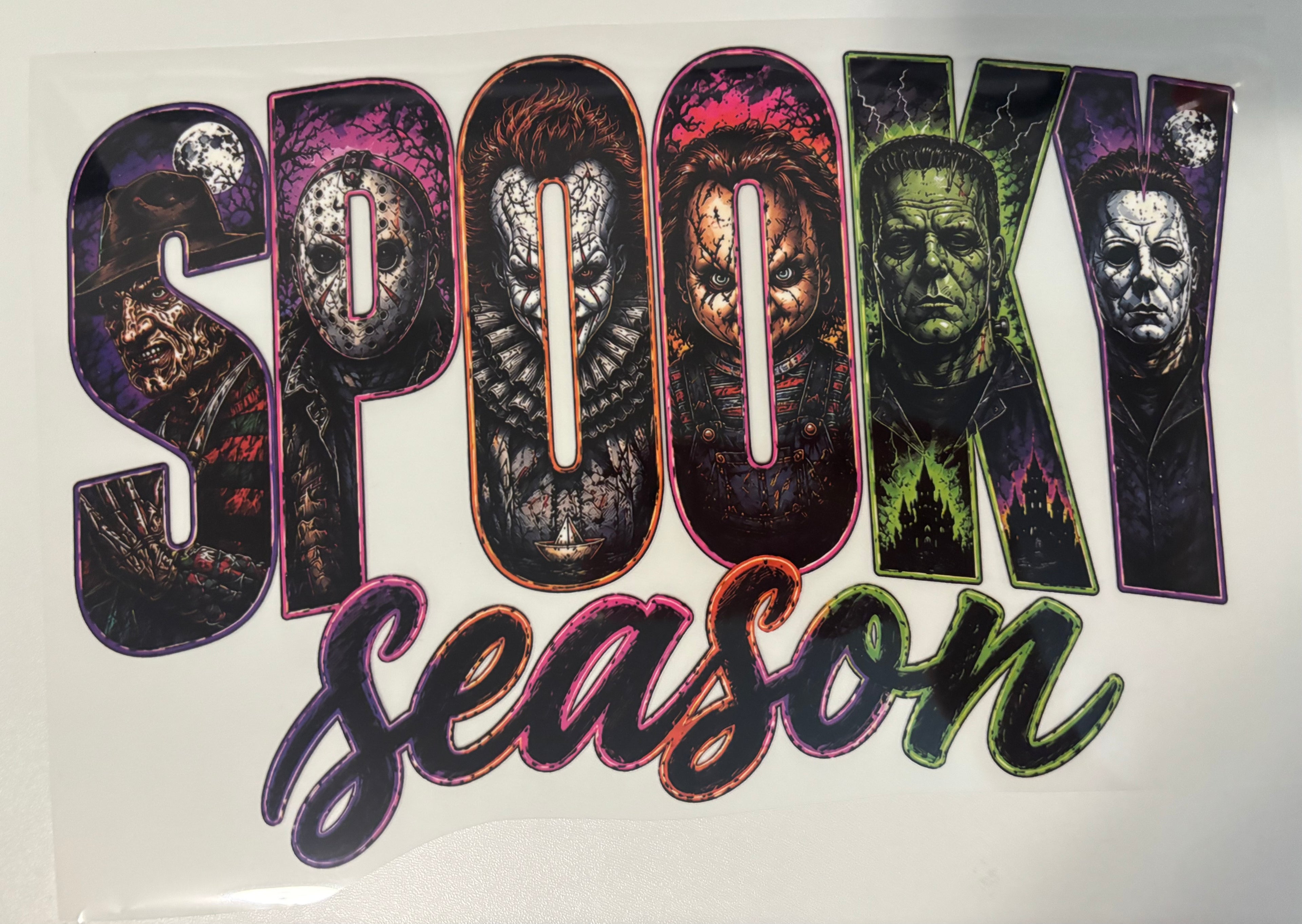 Neon Color Spooky Season Tee Design