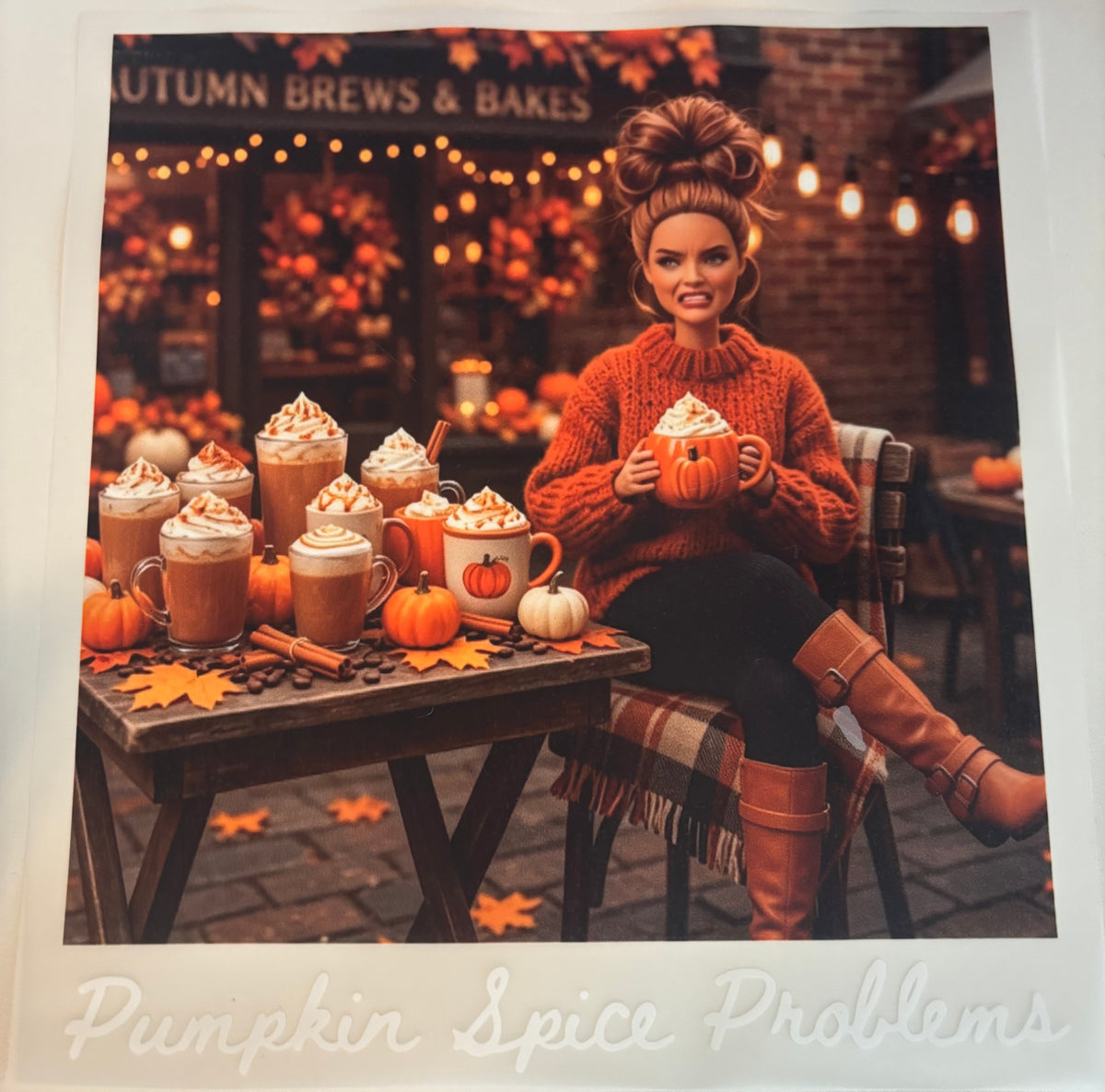 Barbie Pumpkin Spice Problems Tee Design