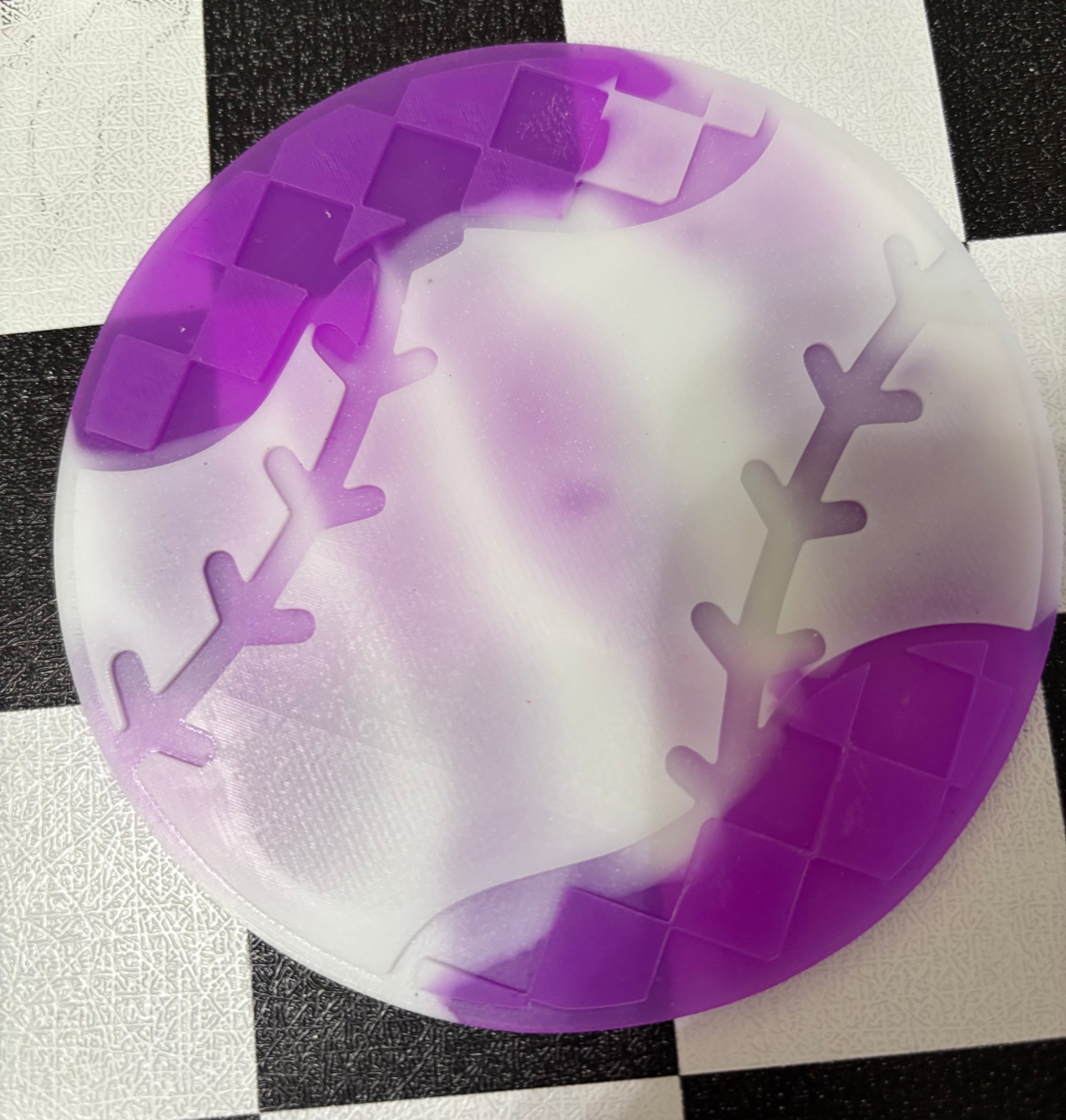 Custom Checkered Baseball Freshie Mold