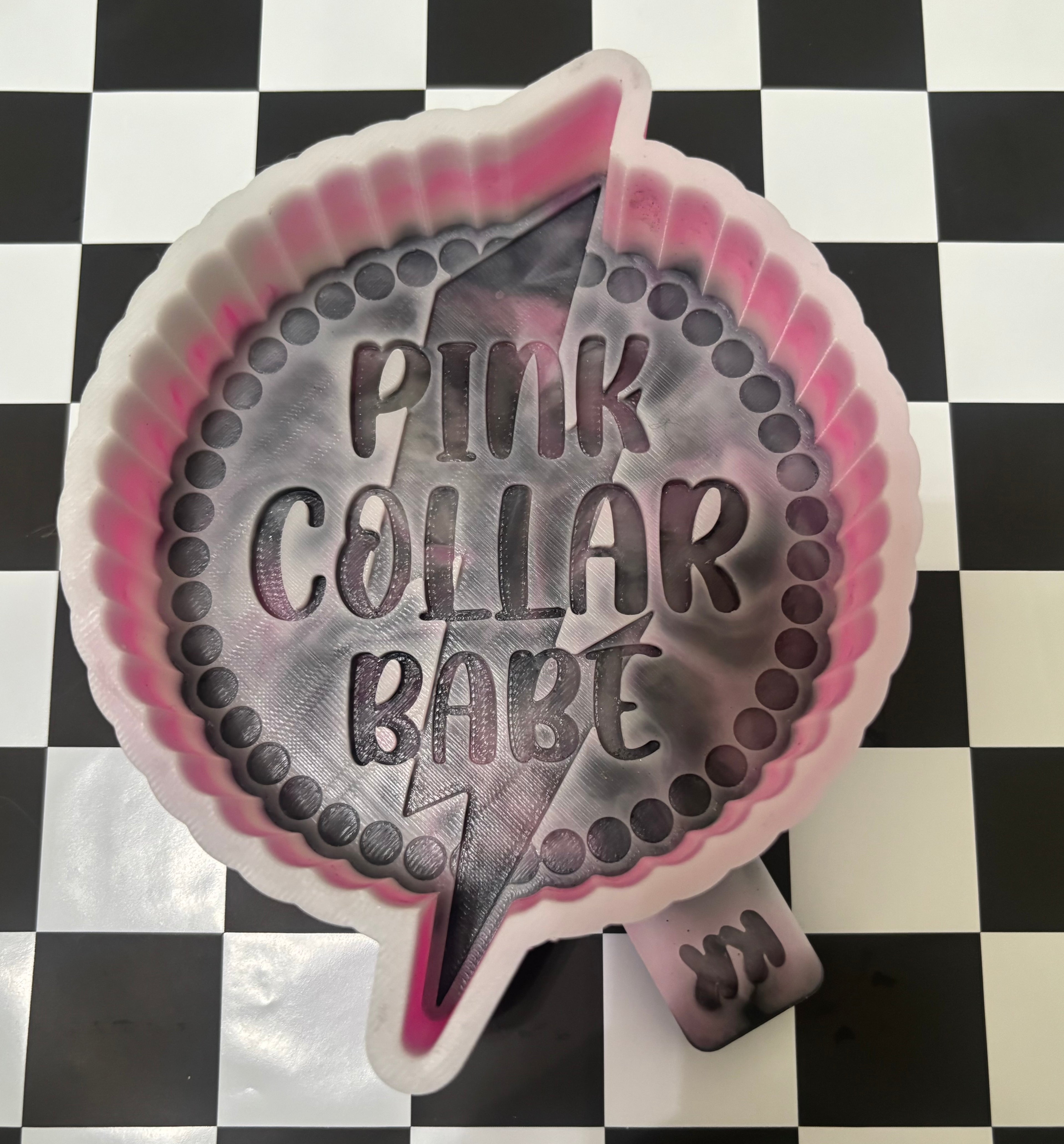 Custom pink collar babe mold