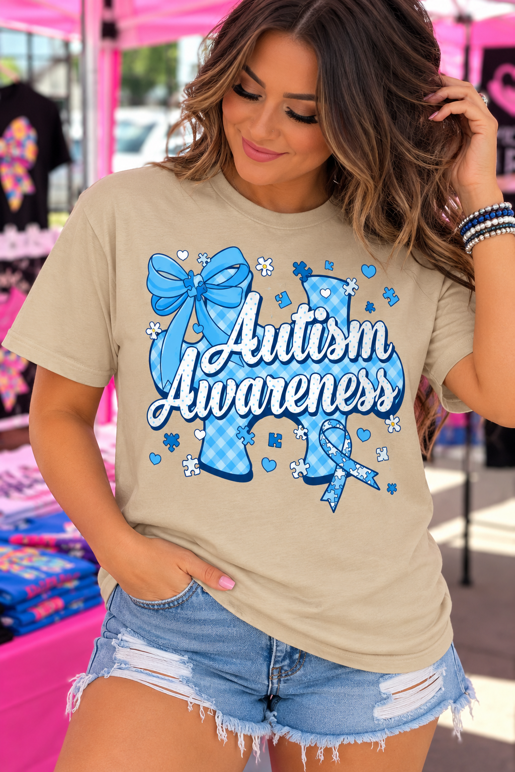 Blue Autism Awareness Puzzle Tee!